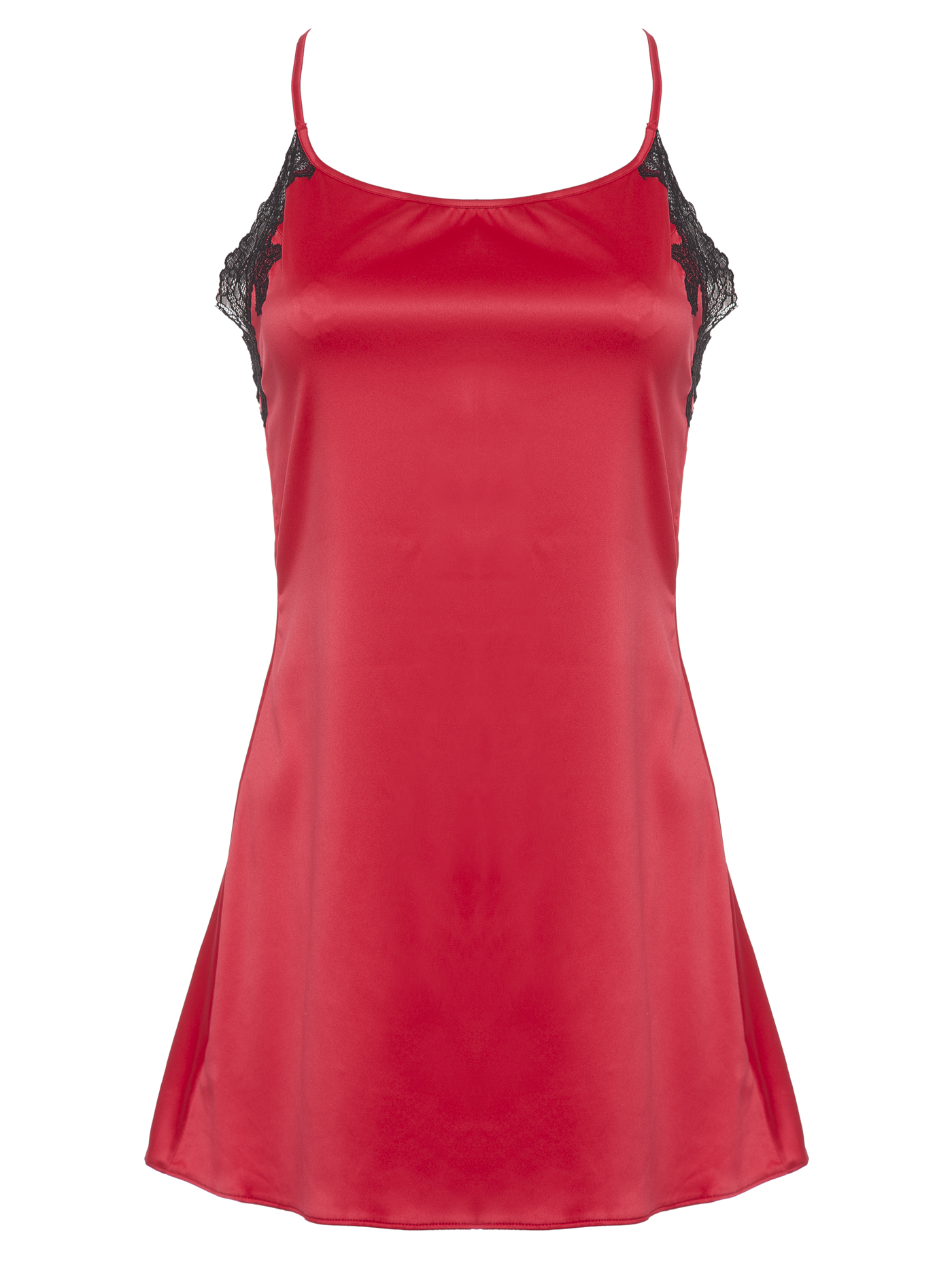 Сорочка на бретелях Насыщенный красный 2342F3206 | фото 3