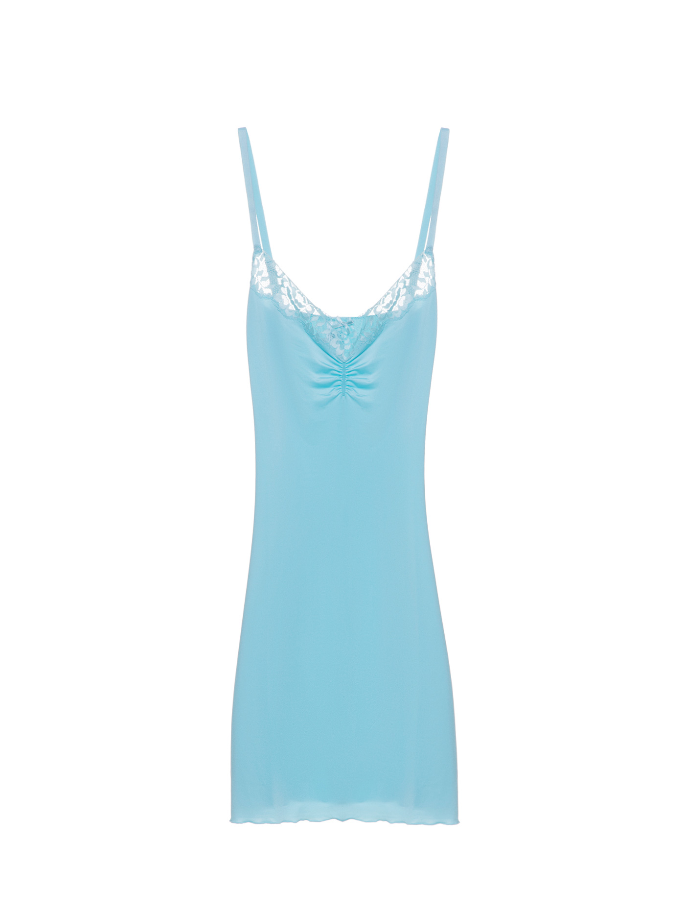 Сорочка на бретелях Ментоловый DE3691CA | фото 3