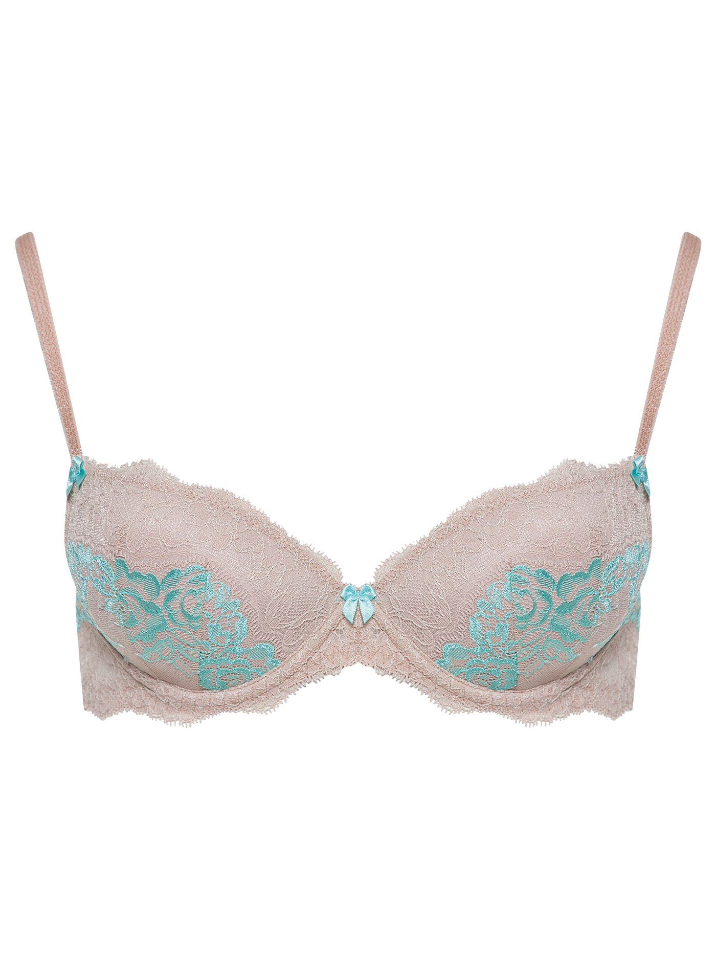 Бюстгальтер push-up Бежевый с зеленым 2415F1123 | фото 3