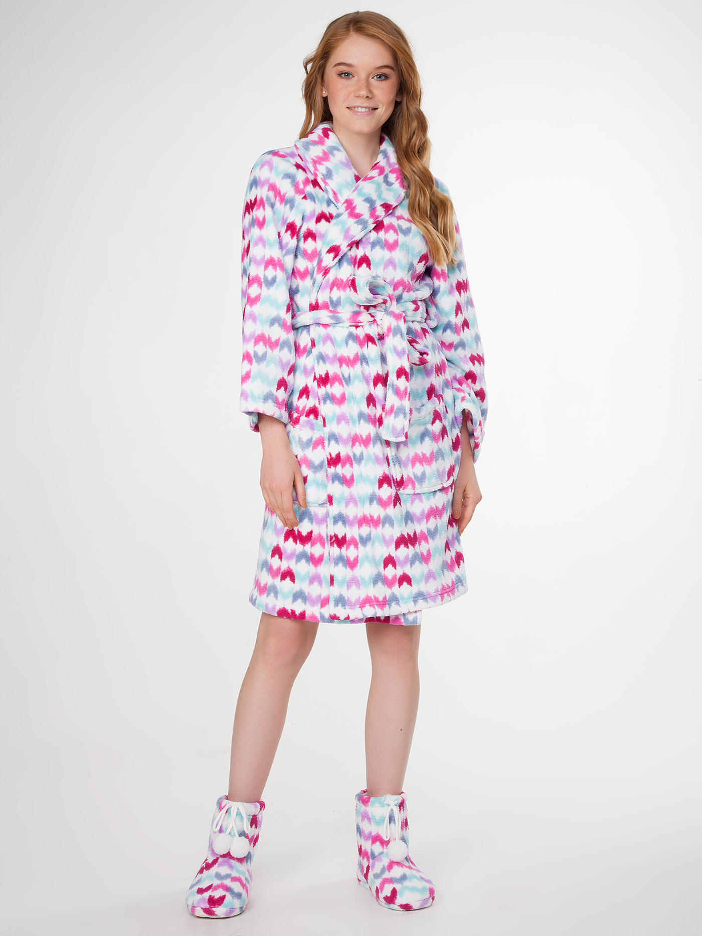 Халат Разноцветный принт PC-03 | фото 1