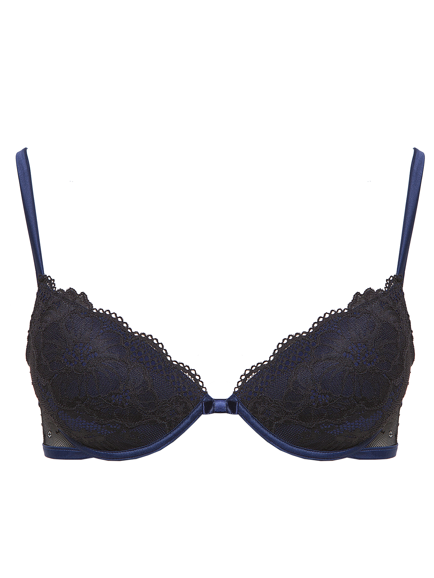 Бюстгальтер push-up Черный с синим 2338F1124 | фото 3