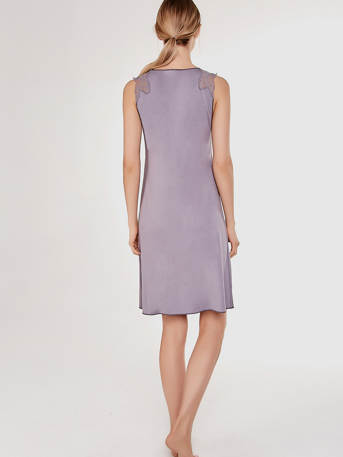 Сорочка на бретелях Сиреневый 11370A | фото 2