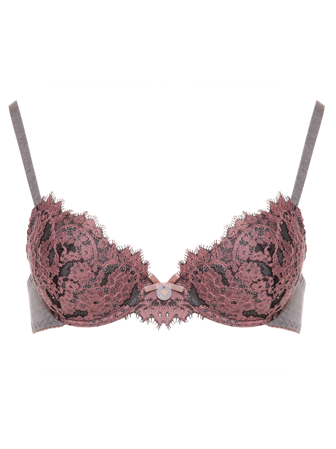 Бюстгальтер push-up Серый меланж LA6F44 | фото 3