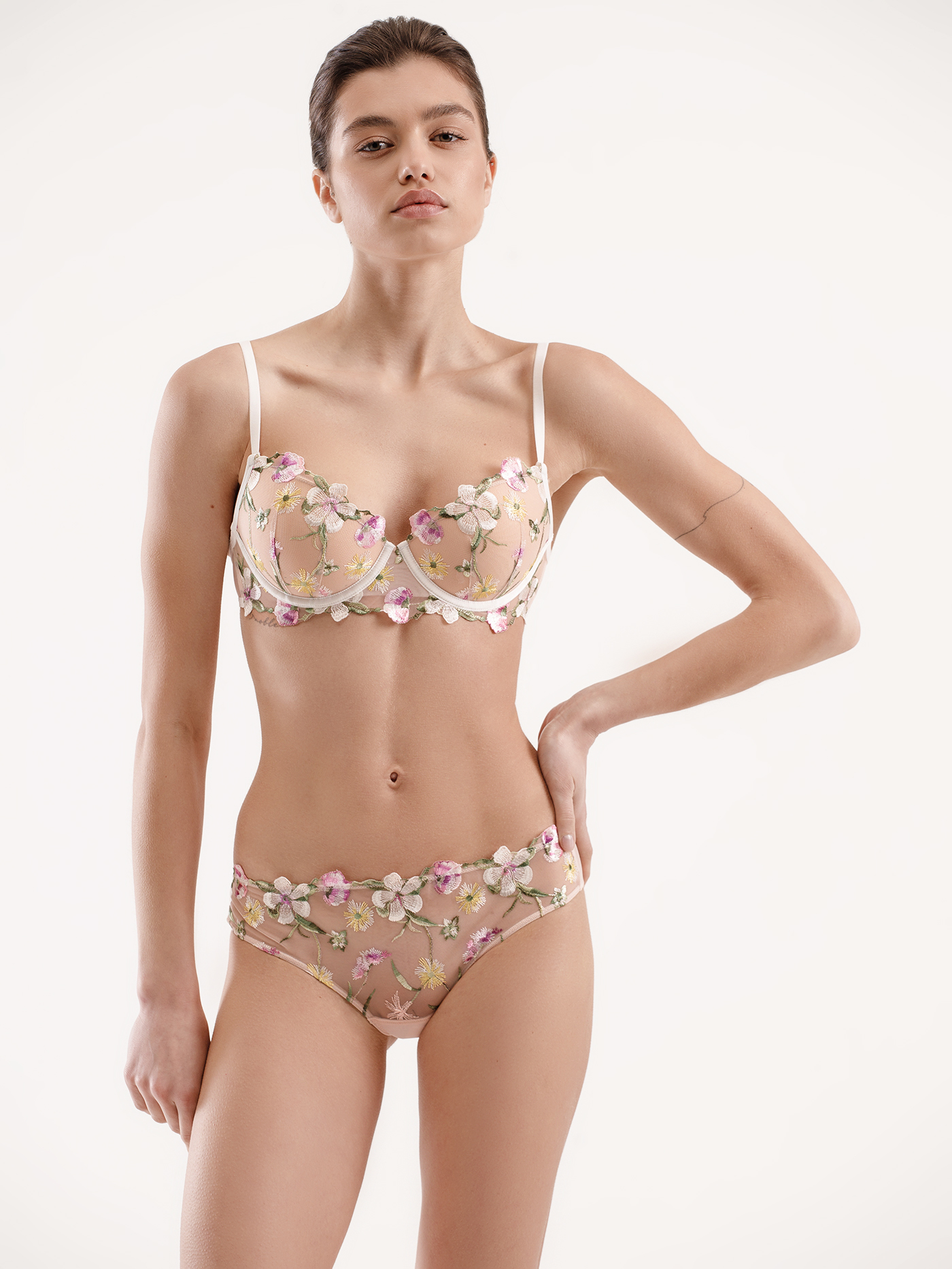 Бюстгальтер push-up Принт цветы BLQ-1105PB | фото 4