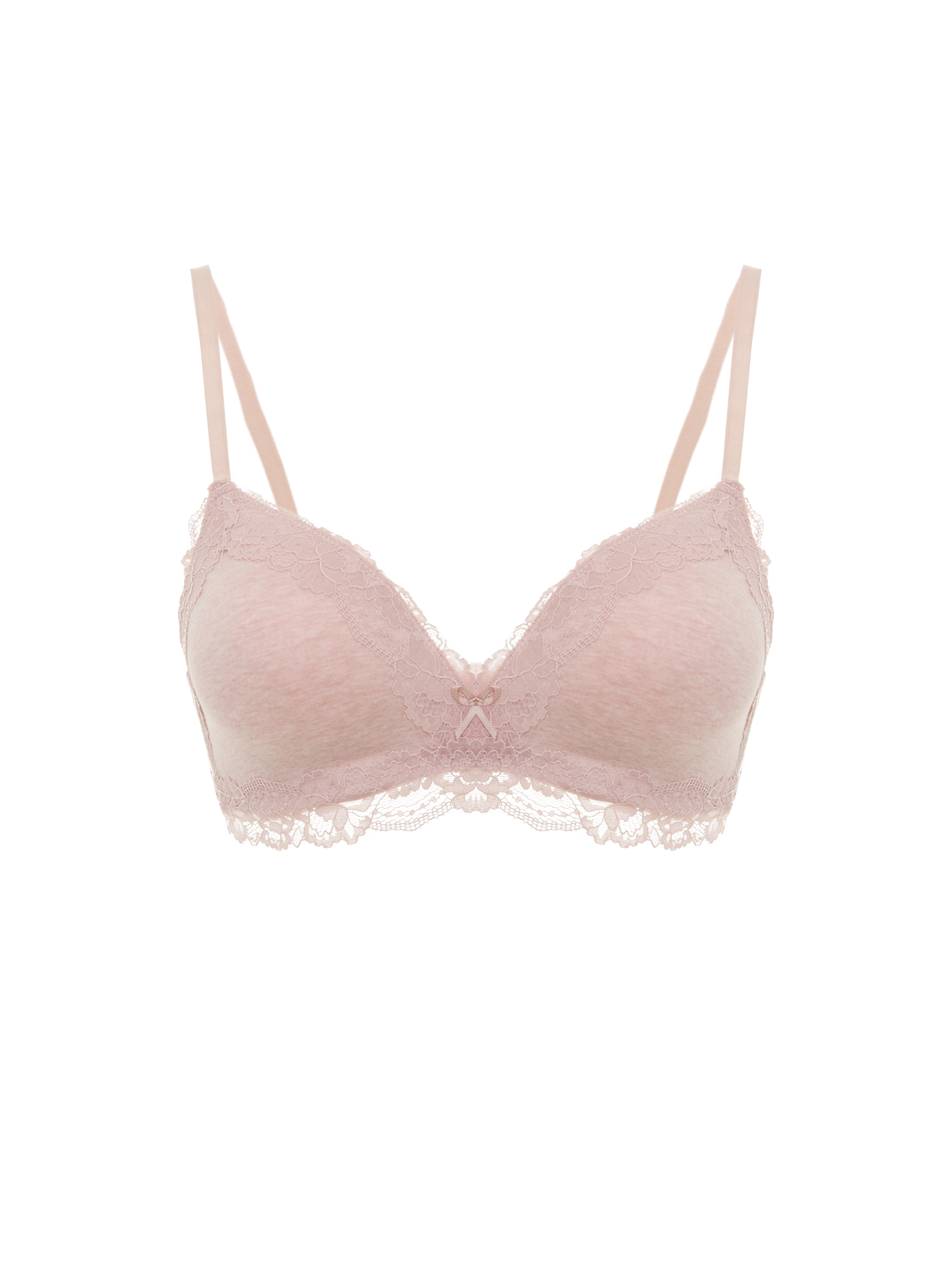 Бюстгальтер треугольник t-shirt Бежевый SO2 | фото 2