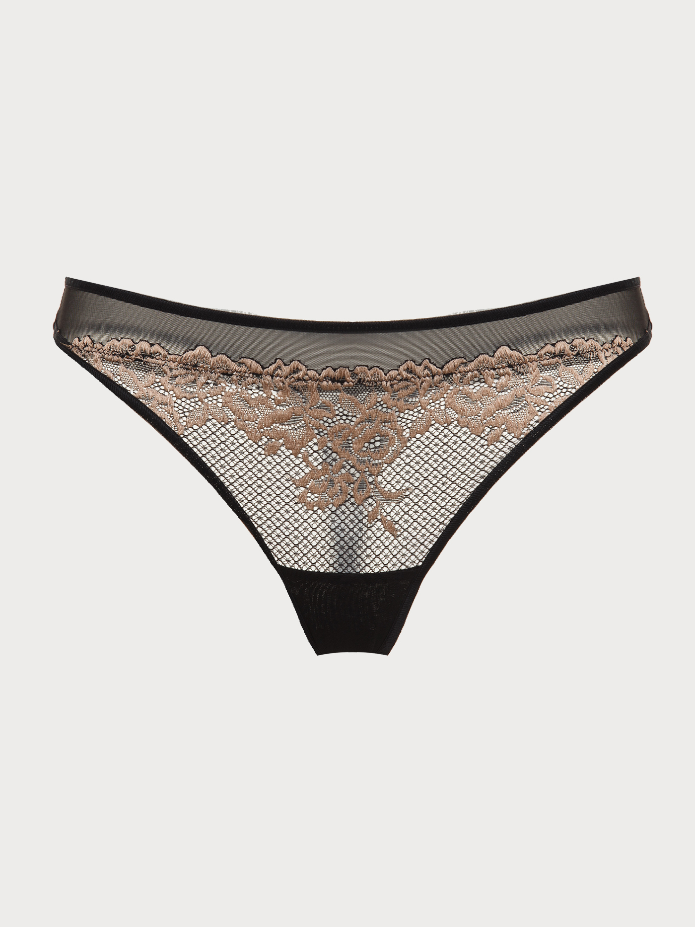 Трусы стринг Черный/бежевый 2868F2101 | фото 4