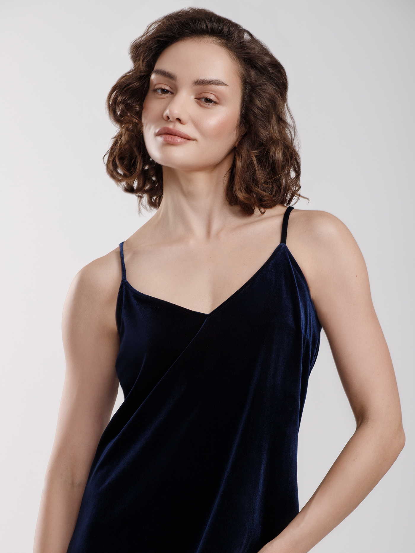 Платье длинное Синий 2990F3818 | фото 3