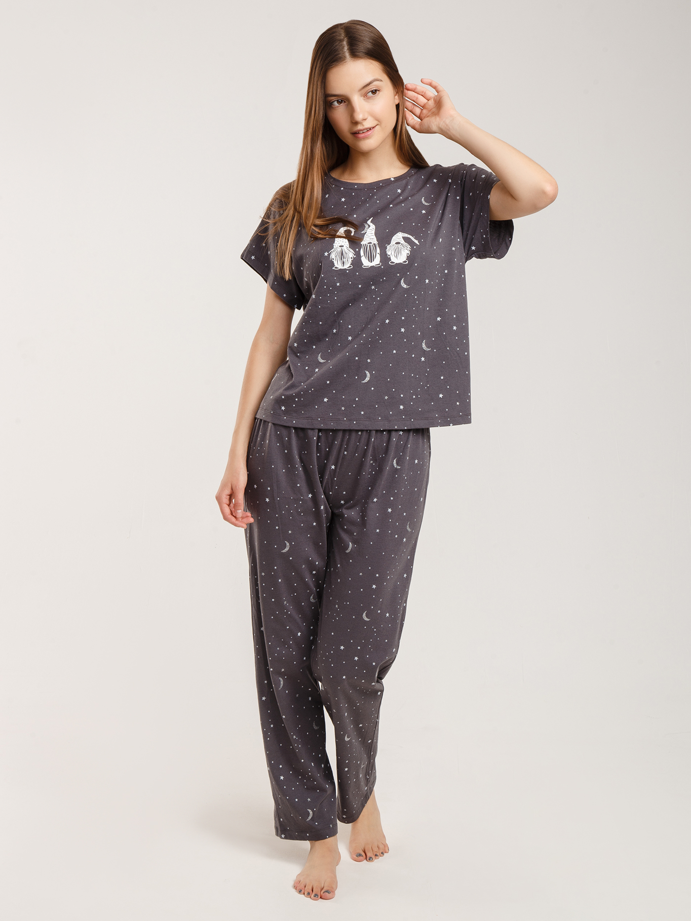 Футболка Принт серый HH-3 | фото 4