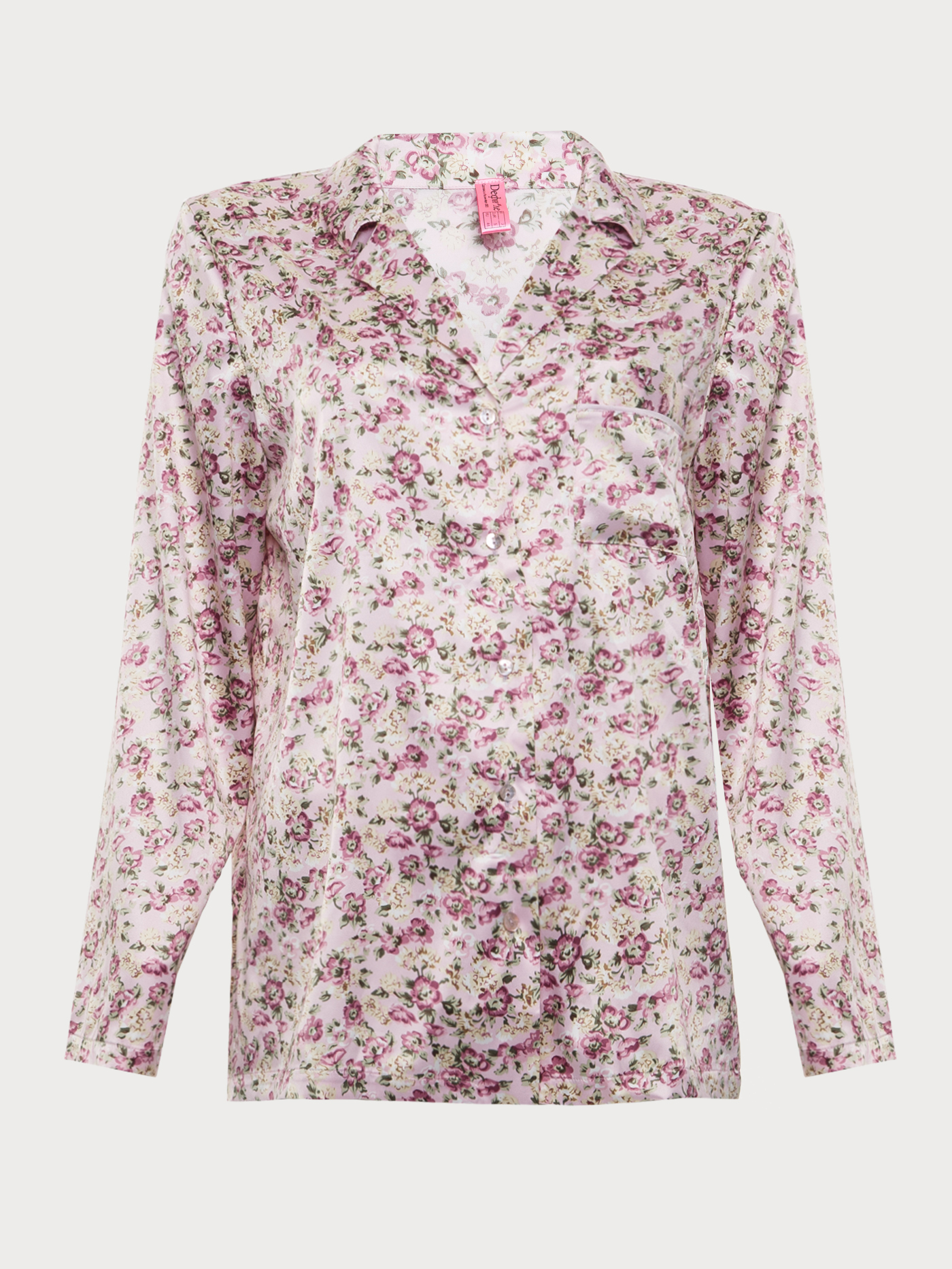 Пижамный топ Розовый принт 2809F3832 | фото 7