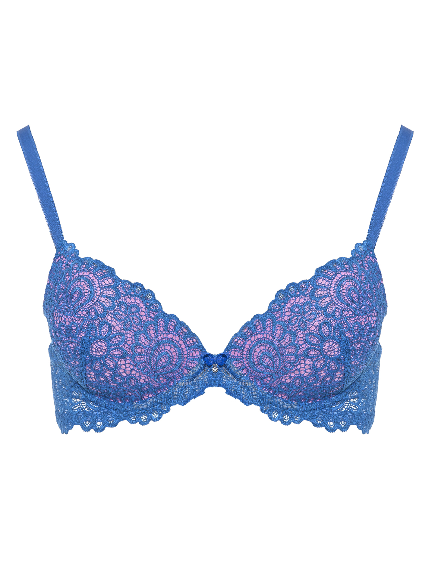 Бюстгальтер push-up Голубой с розовым 2009F1125 | фото 3