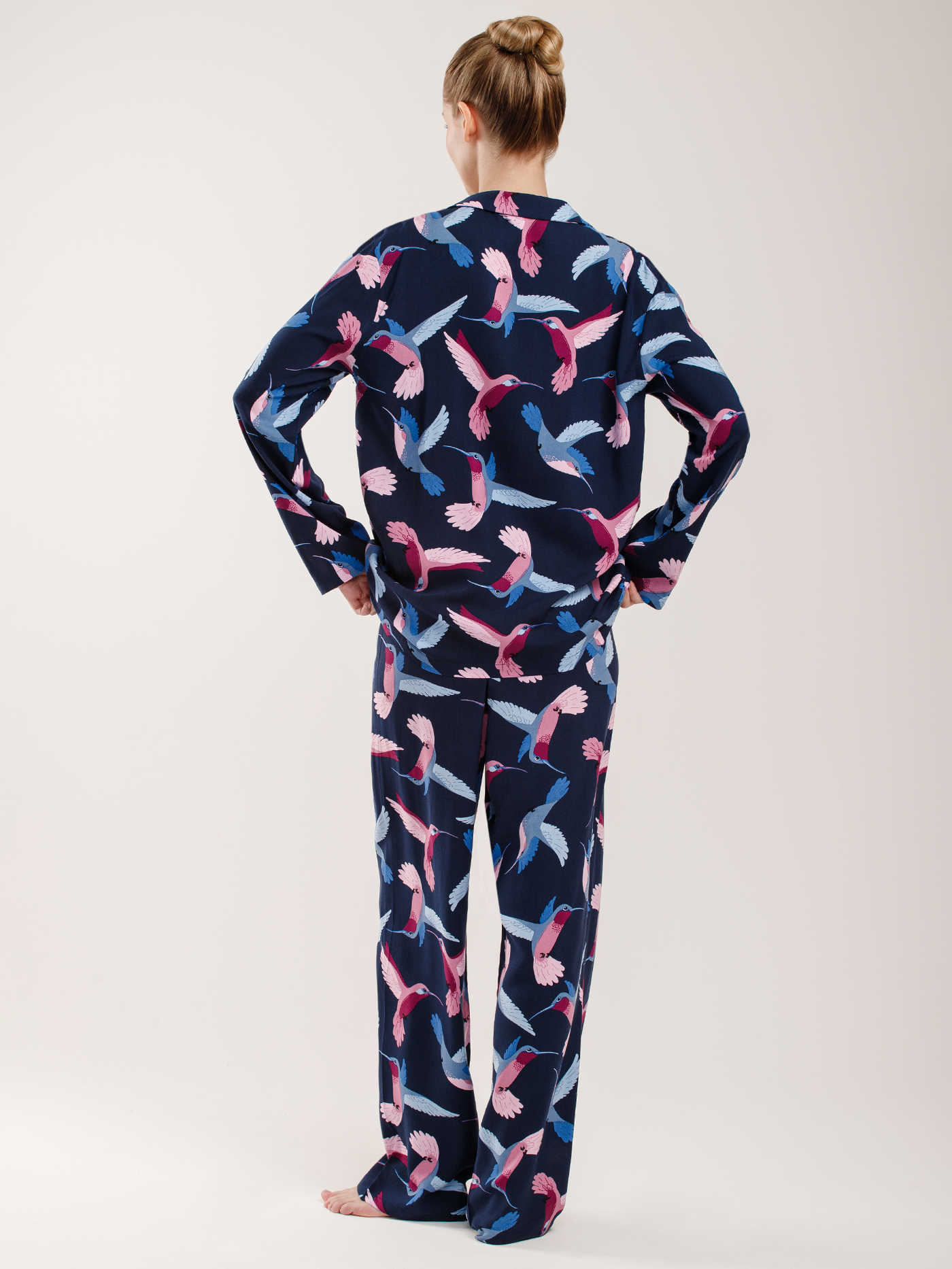 Брюки Принт синий PAR-01 | фото 2