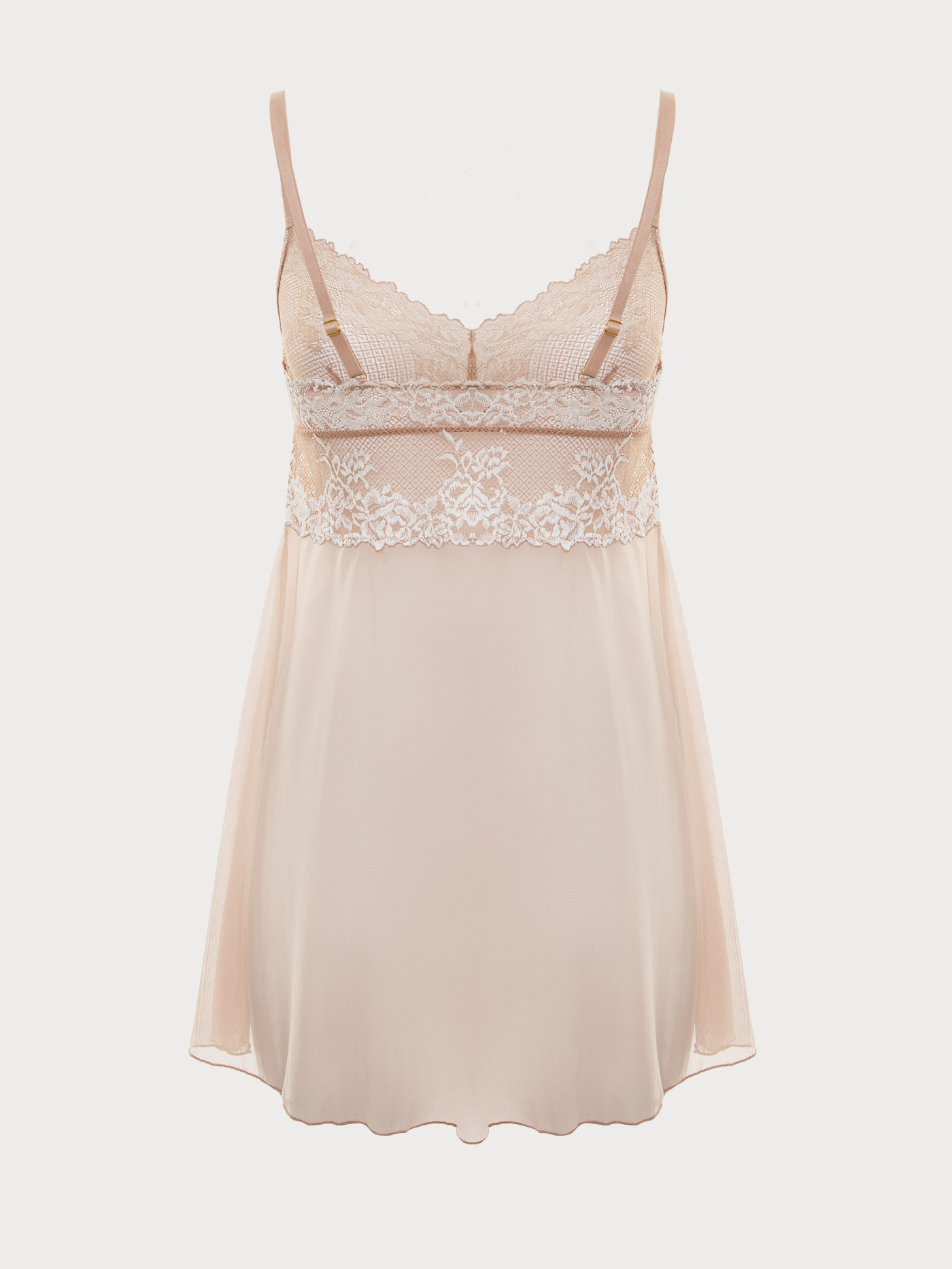 Сорочка на бретелях Бежевый 2868F3210 | фото 7