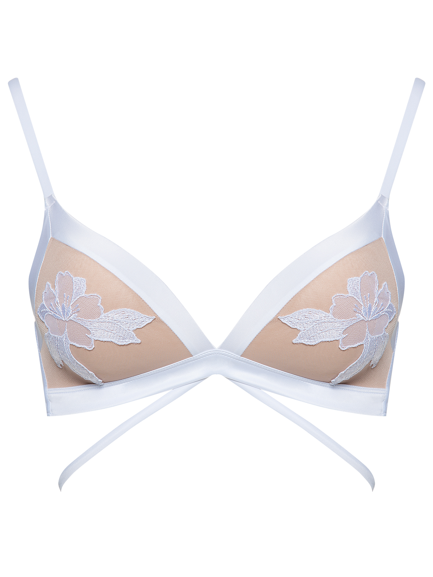 Бюстгальтер треугольник t-shirt Белый с бежевым 2401F1402 | фото 3