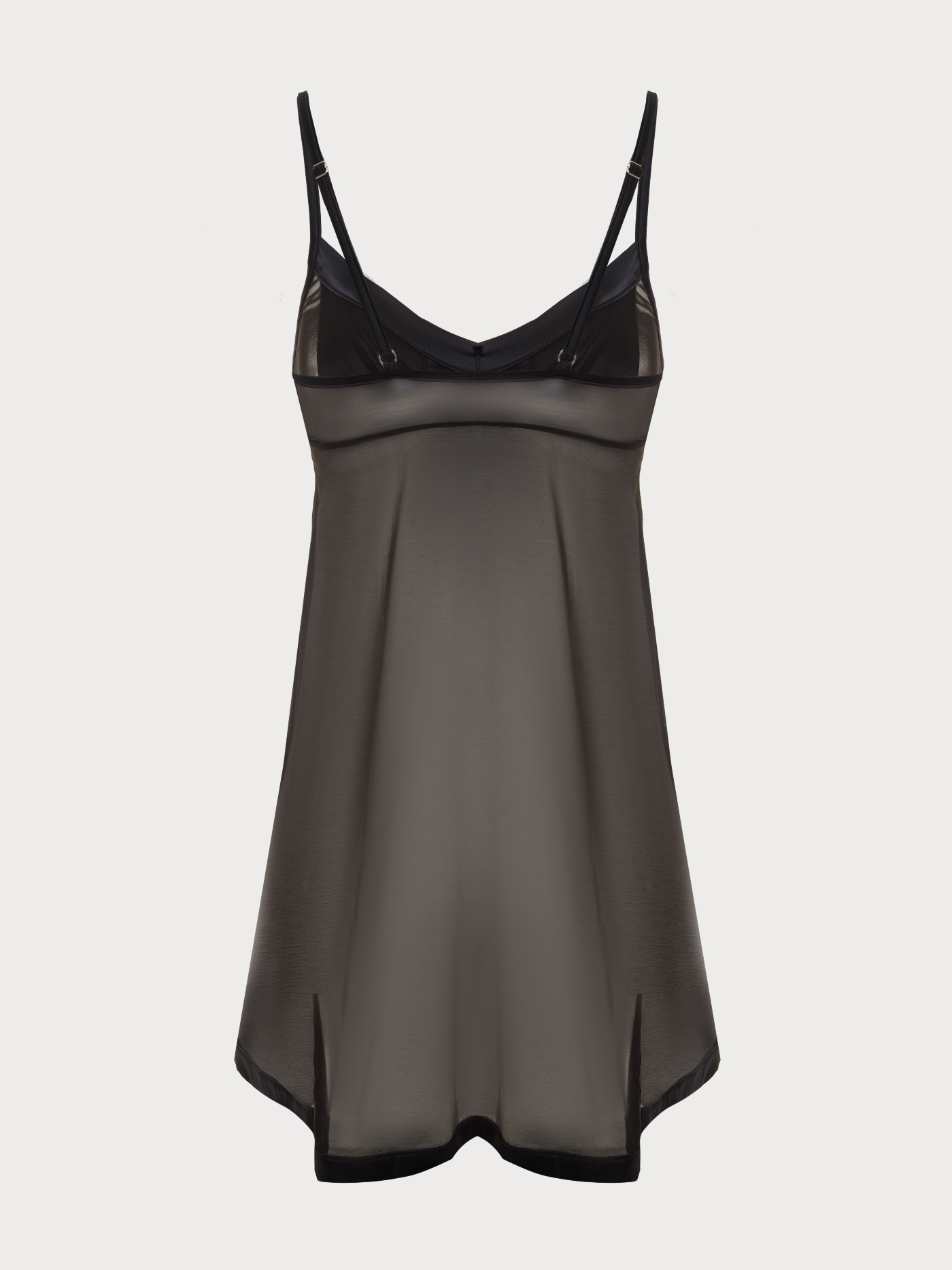 Сорочка на бретелях Черный 2846F3206 | фото 5