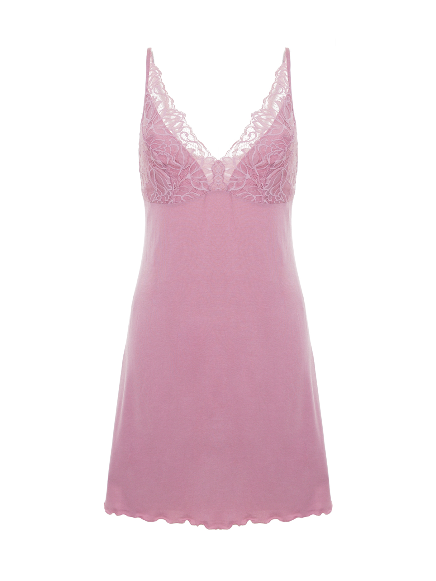 Сорочка на бретелях Розовый 2685F3224L | фото 3