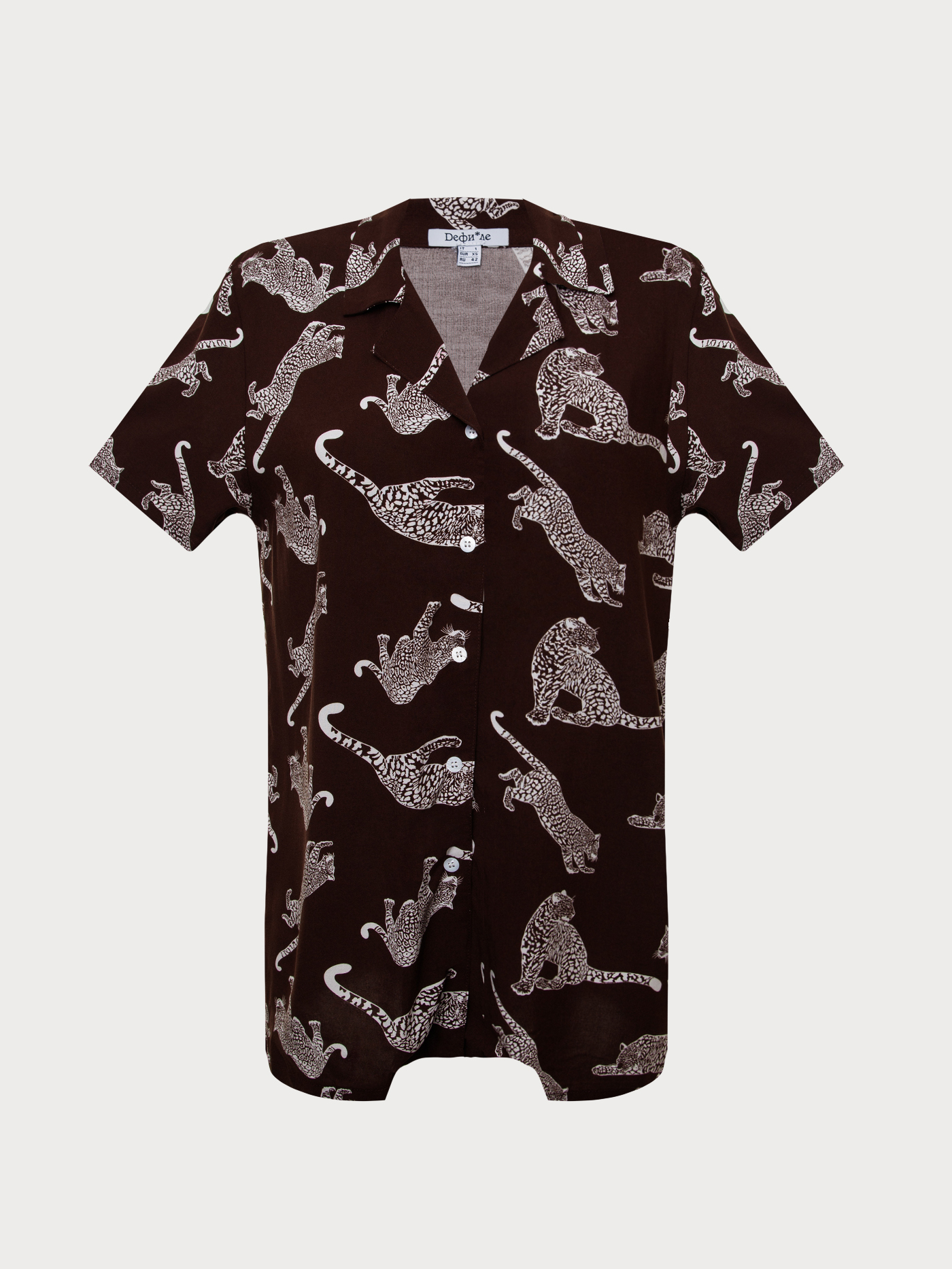 Пижамный топ Принт леопард PAR-04 | фото 4