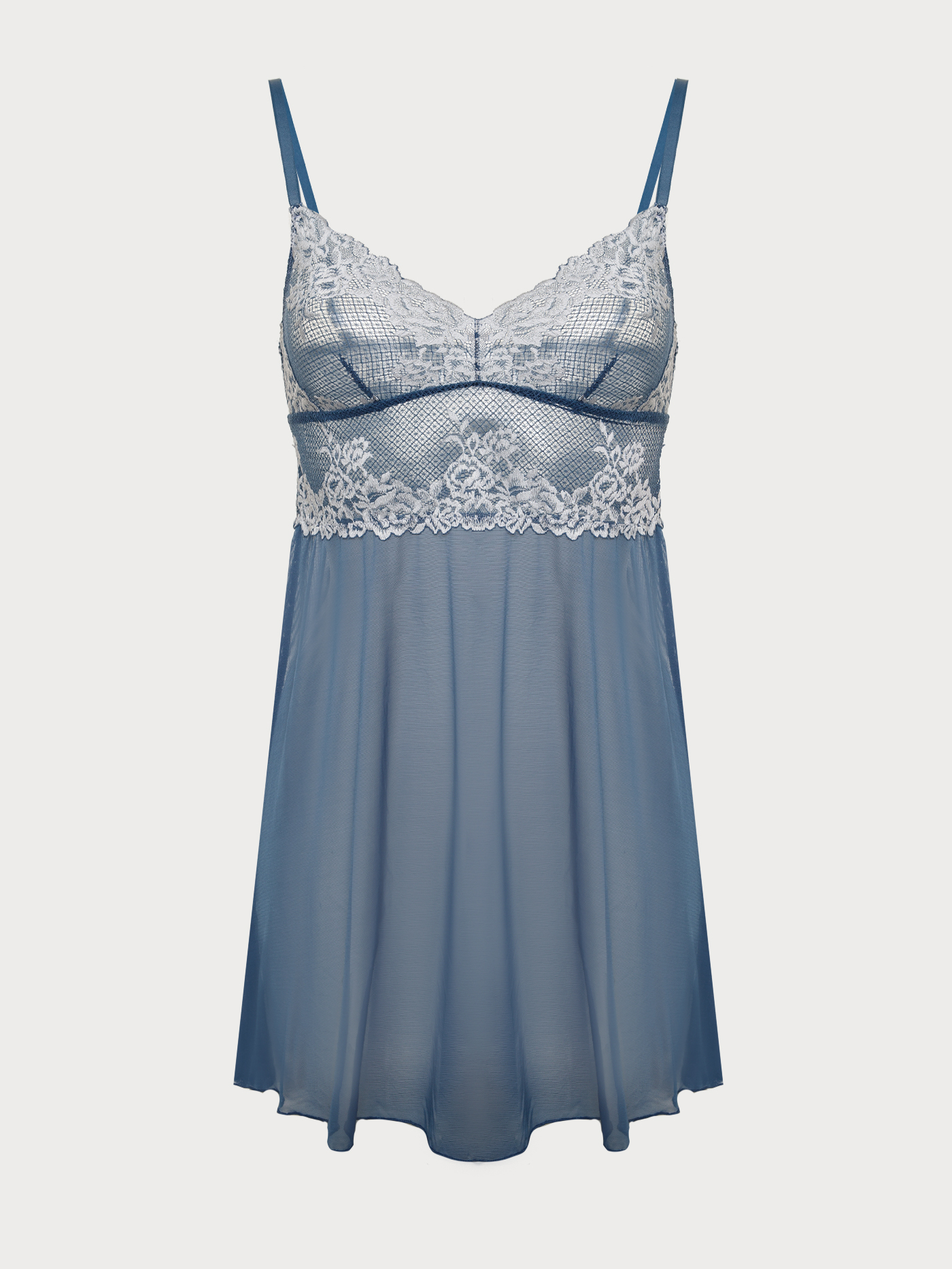 Сорочка на бретелях Синий 2868F3210 | фото 5