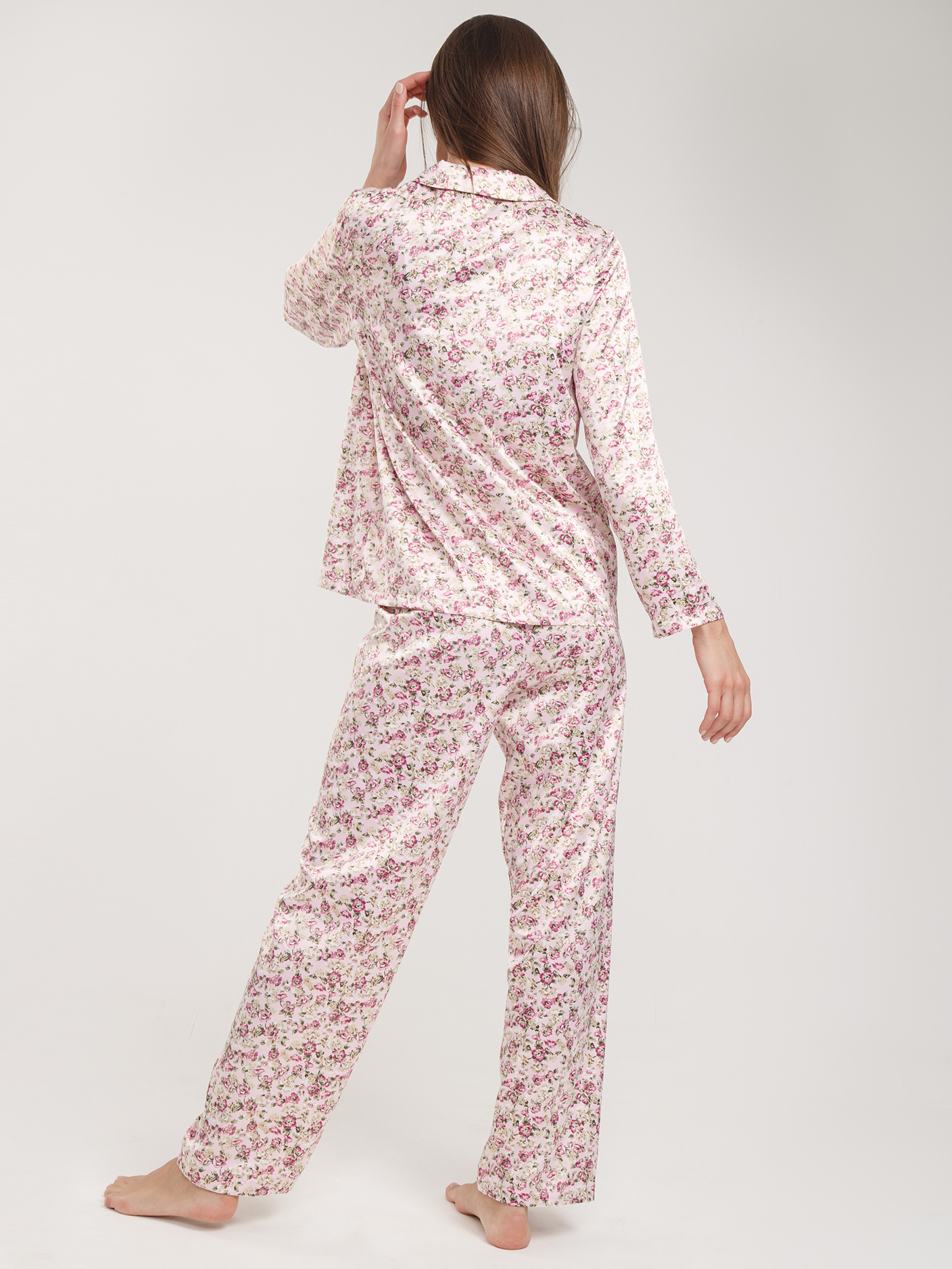 Пижамный топ Розовый принт 2809F3832 | фото 5