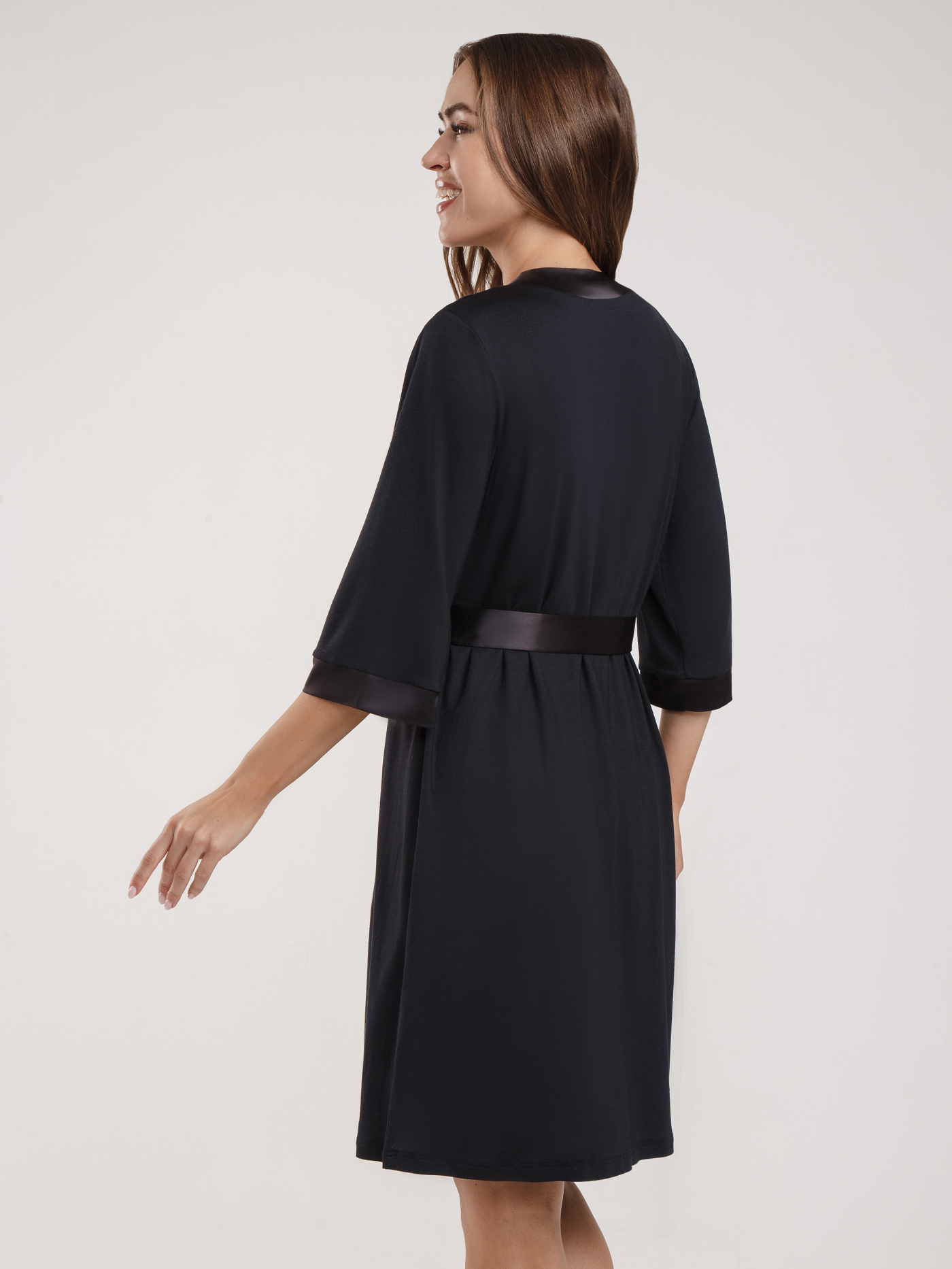 Халат Черный 2828F3504 | фото 2