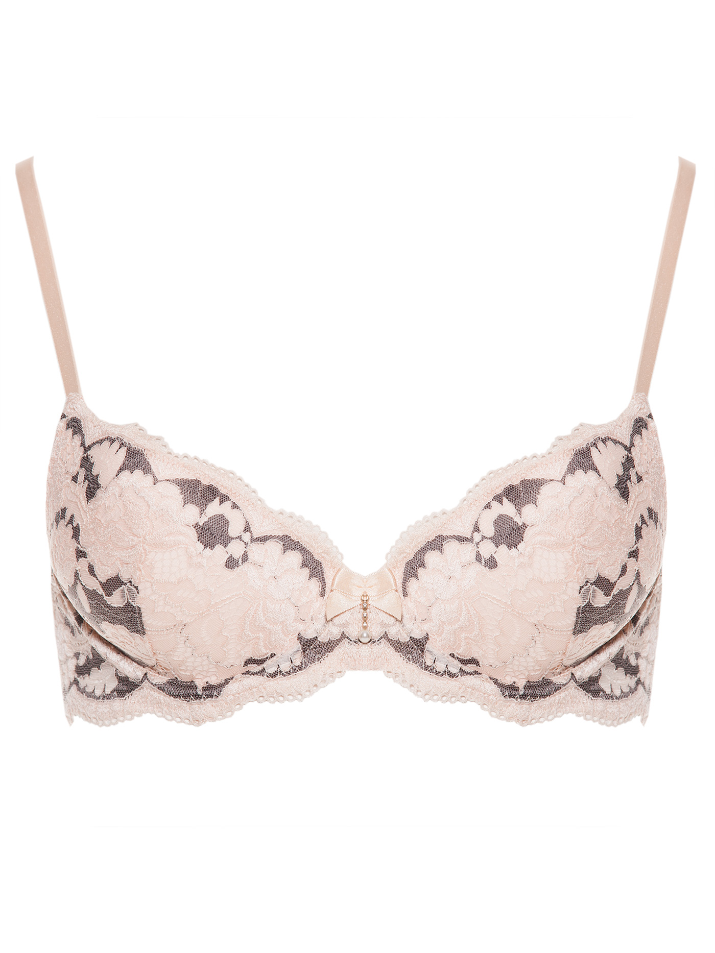 Бюстгальтер push-up Серый с бежевым MOU-12003 | фото 3