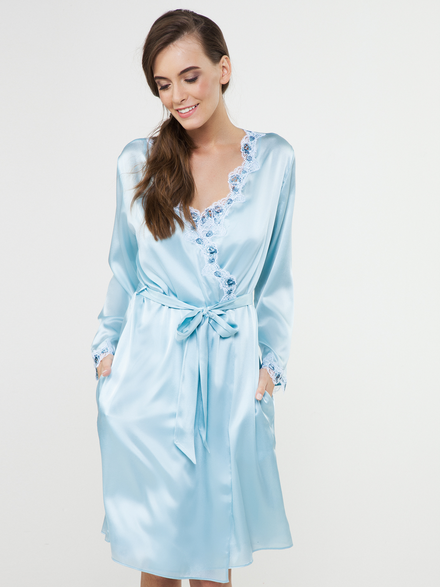 Халат Светло-лазурный 2372F3505 | фото 1