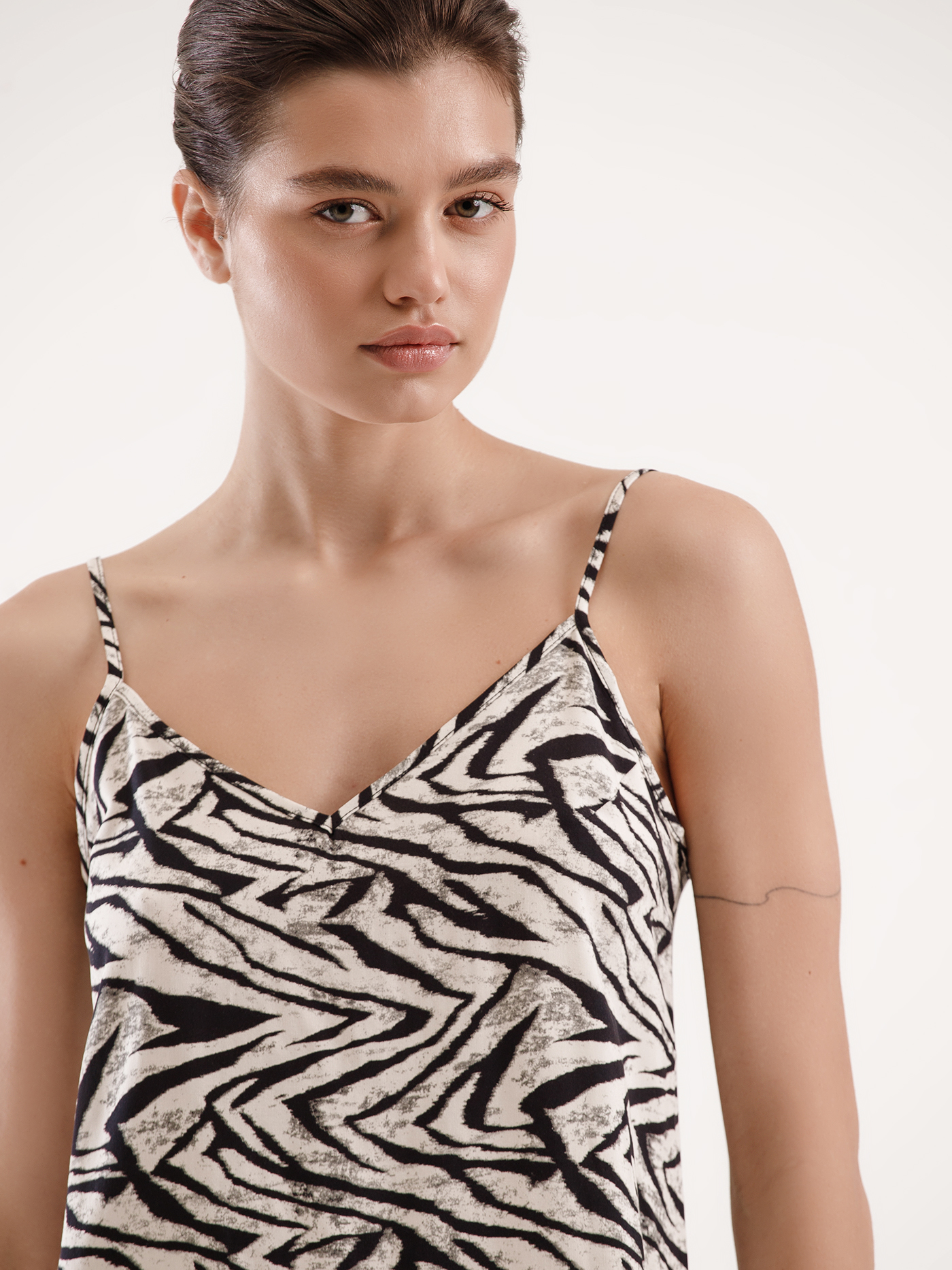 Сорочка короткая Принт зебра PAR-07 | фото 4