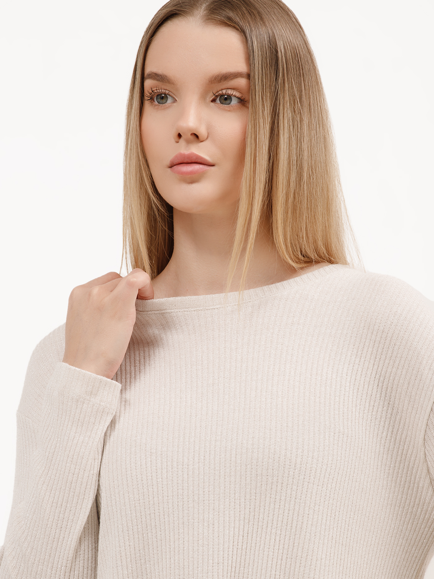 Лонгслив Молочный 3032F3435 | фото 8