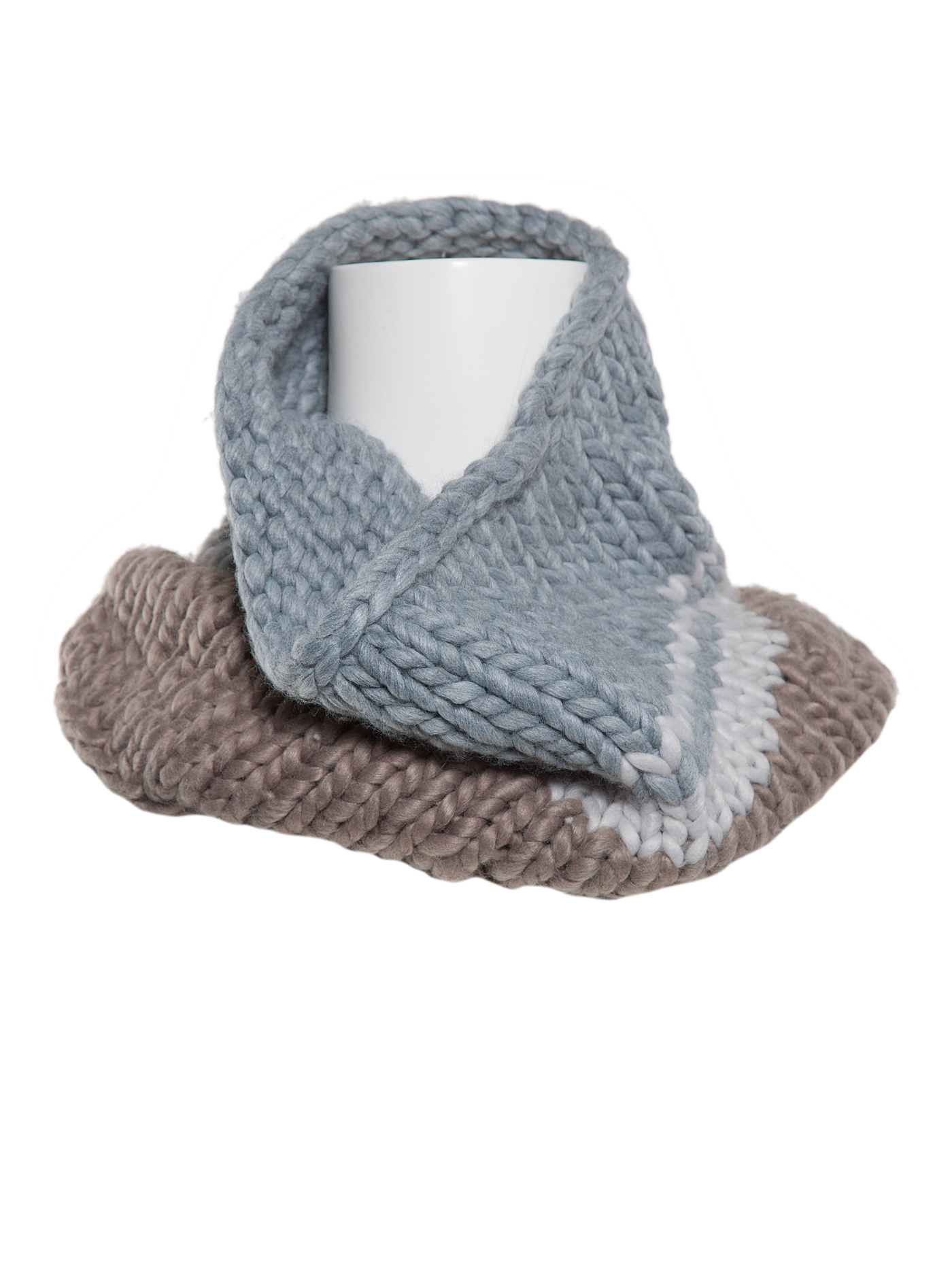 Шарф Серый с бежевым BM16459 | фото 1