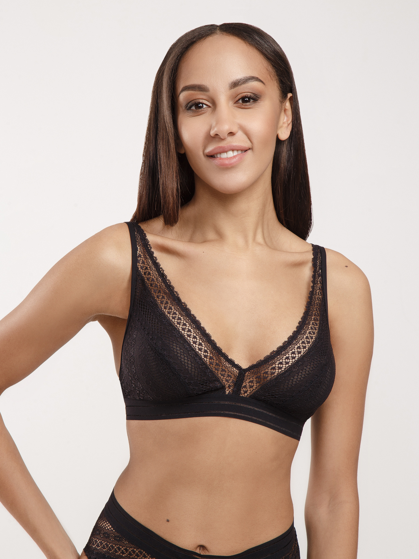 Бюстгальтер мягкий треугольник Черный 2872F1419 | фото 3