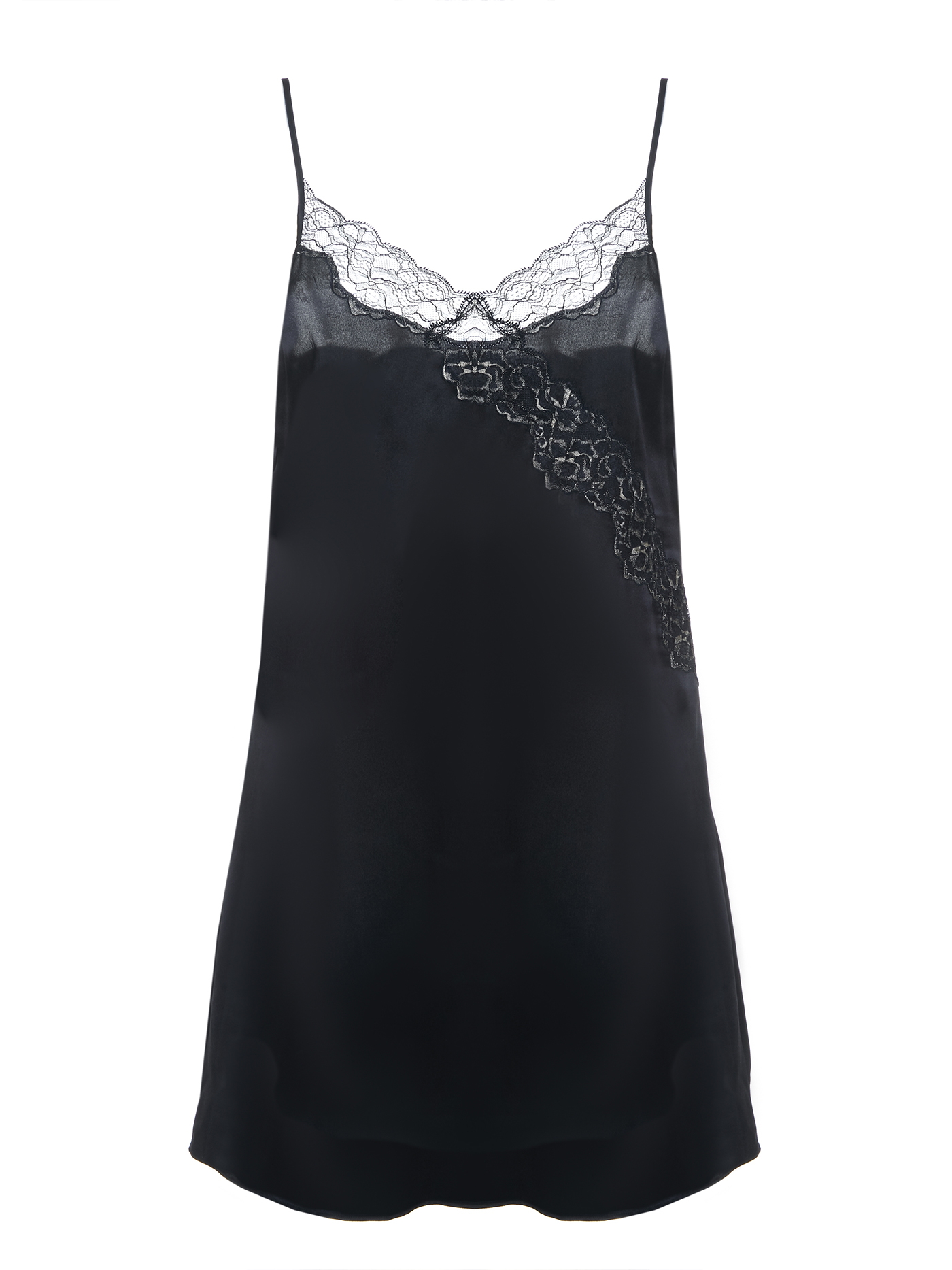 Сорочка на бретелях Черный 2561F3207 | фото 3