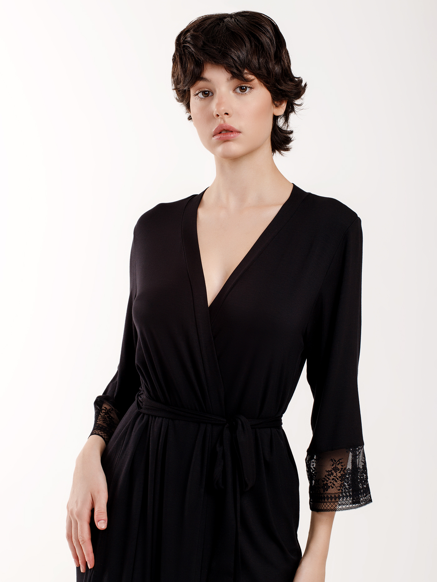 Халат Черный 3017F3504L | фото 3