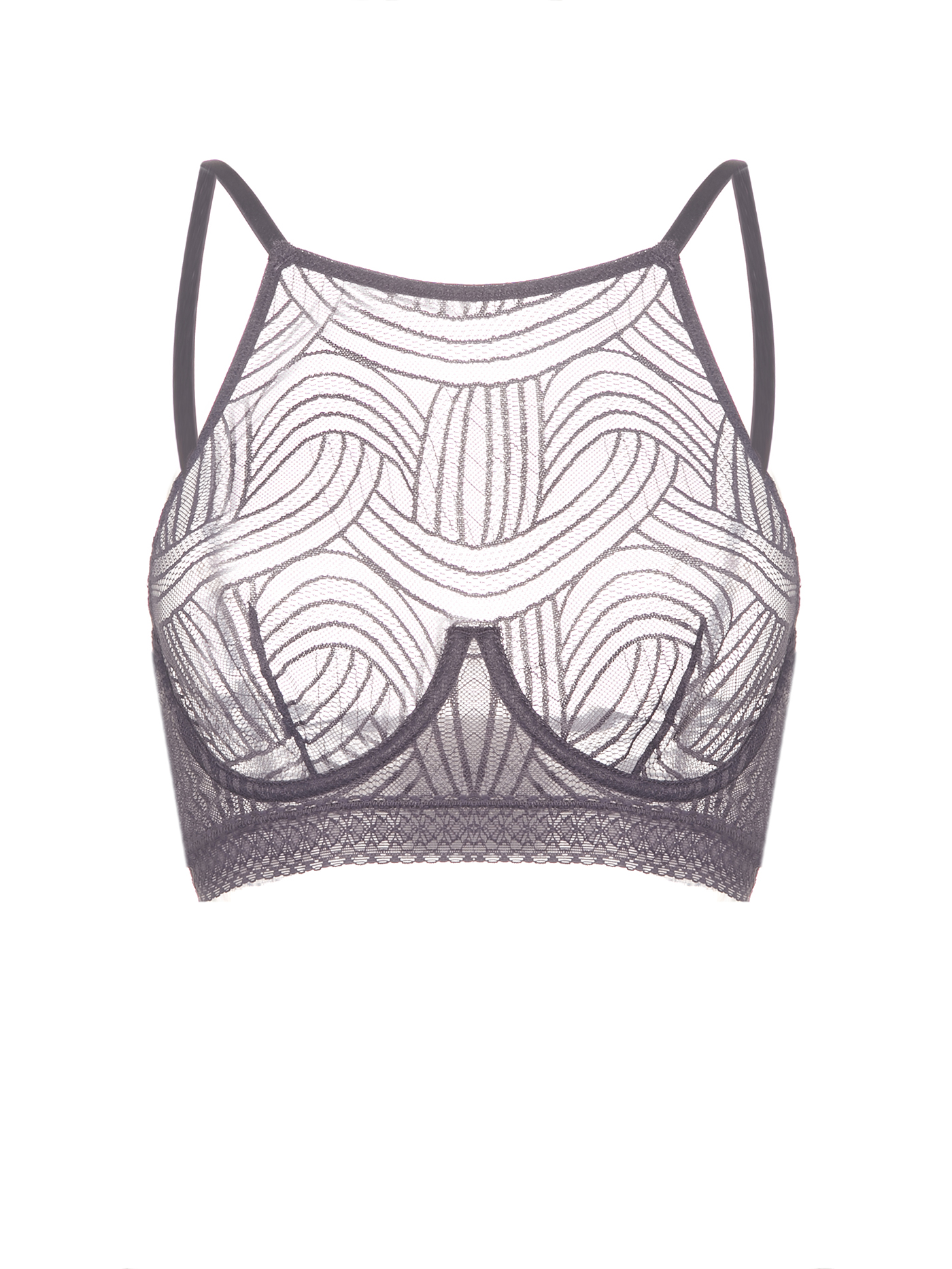 Бюстгальтер мягкий холтер Серовато-пурпурный PIPPA-2 | фото 3