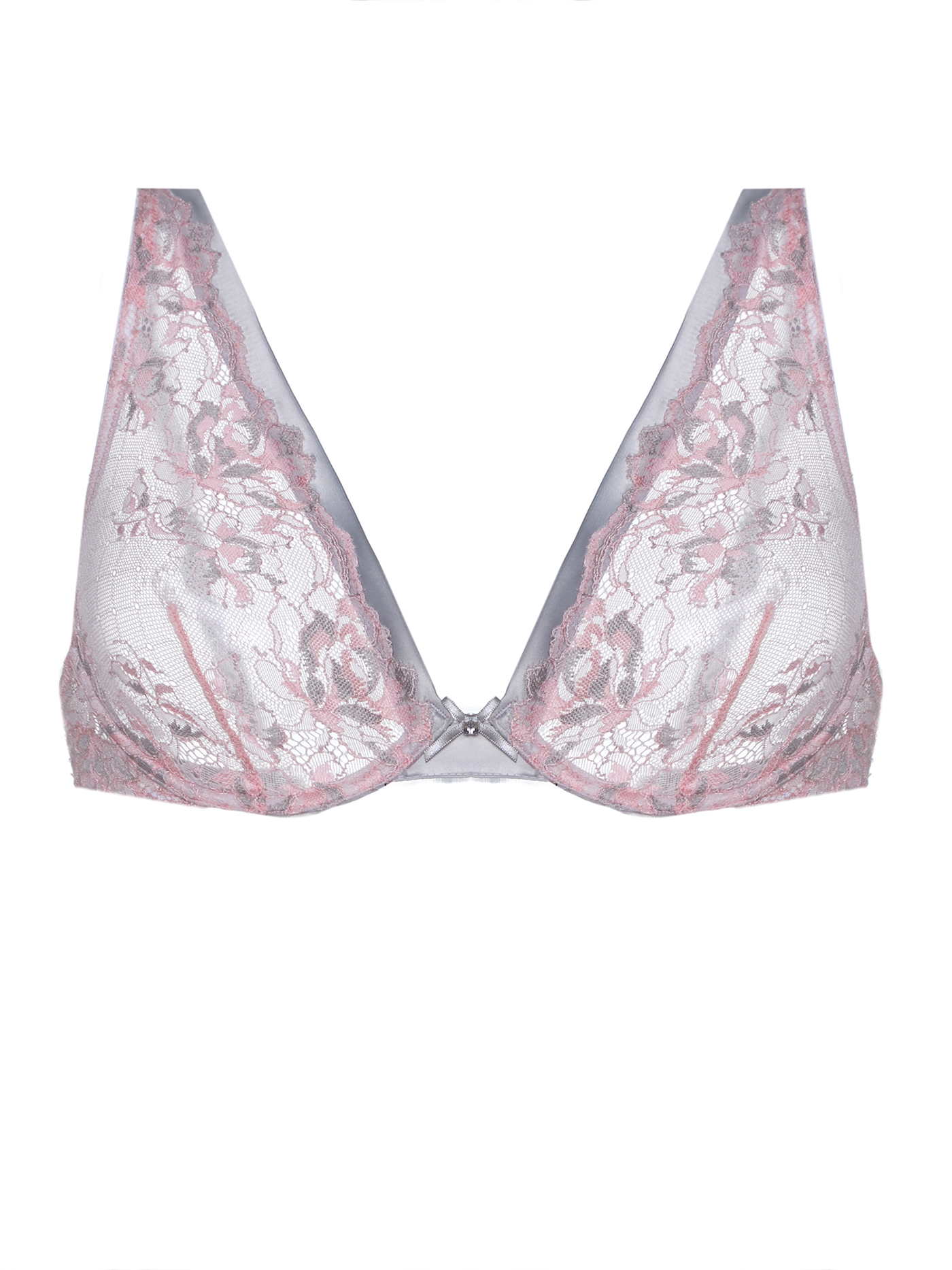 Бюстгальтер мягкий Розовый с серым MOU-12529 | фото 3