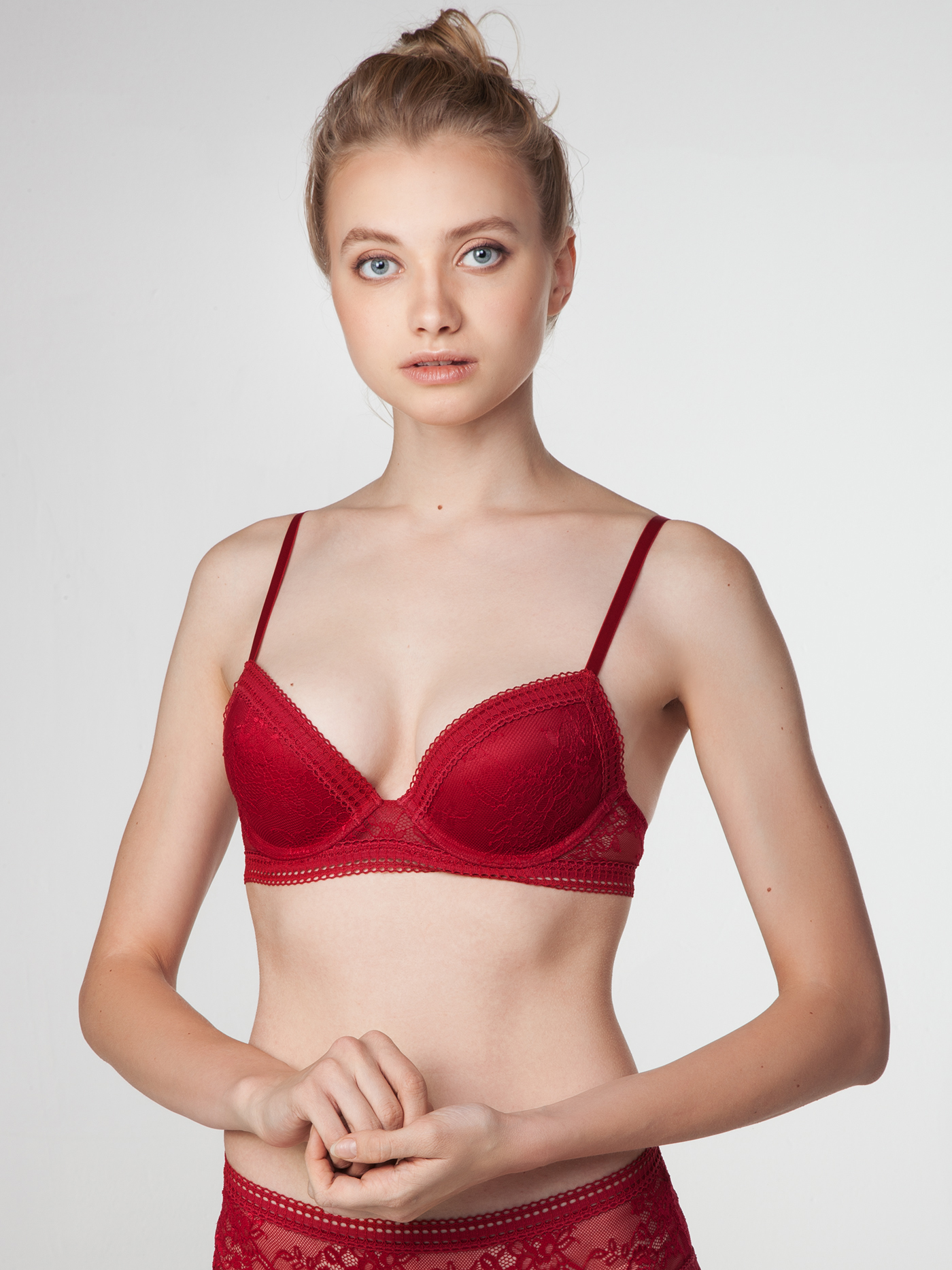 Бюстгальтер push-up Насыщенный красный DE4458PU | фото 1