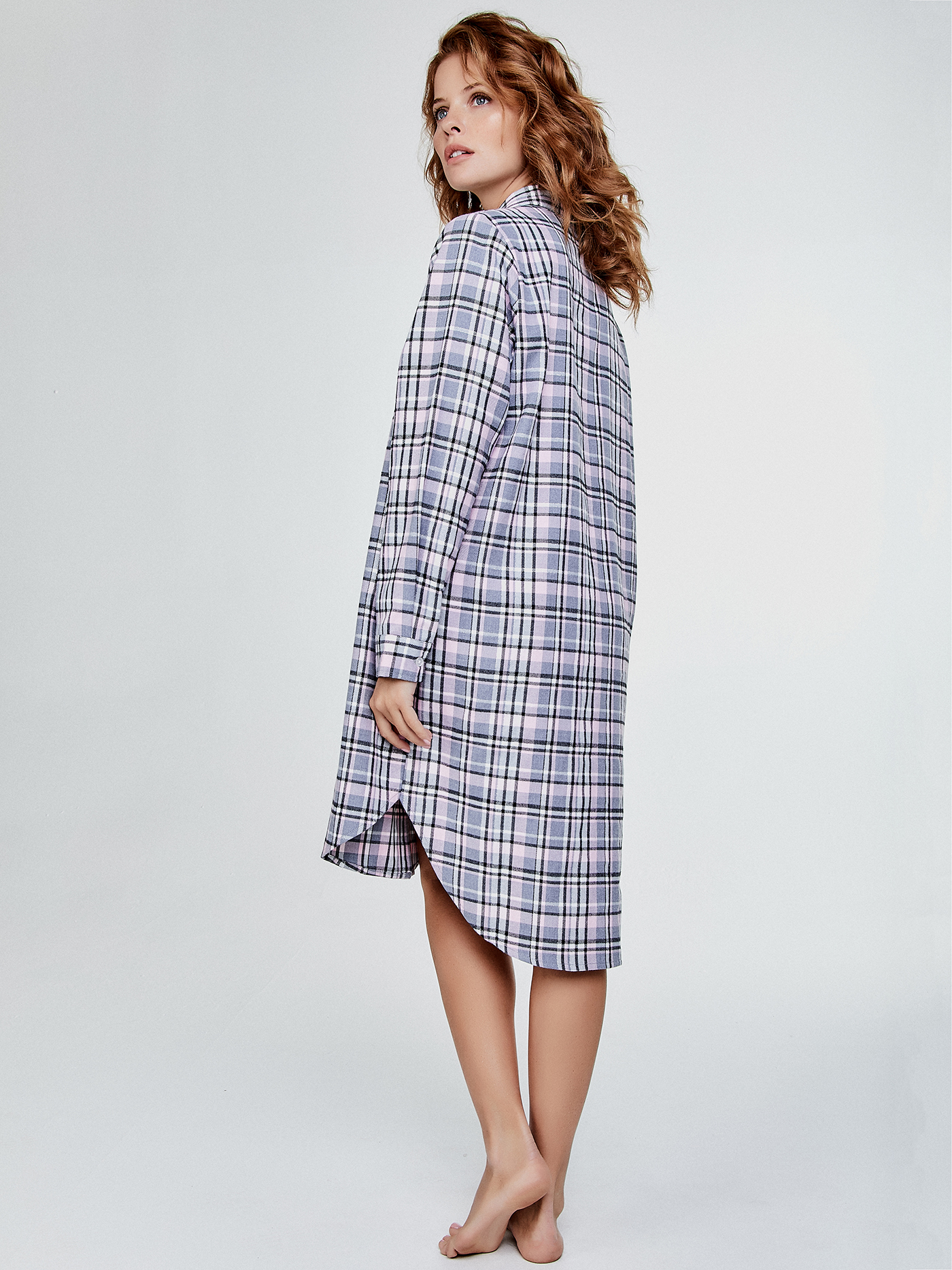 Платье Розовый с серым LAN-4 | фото 2