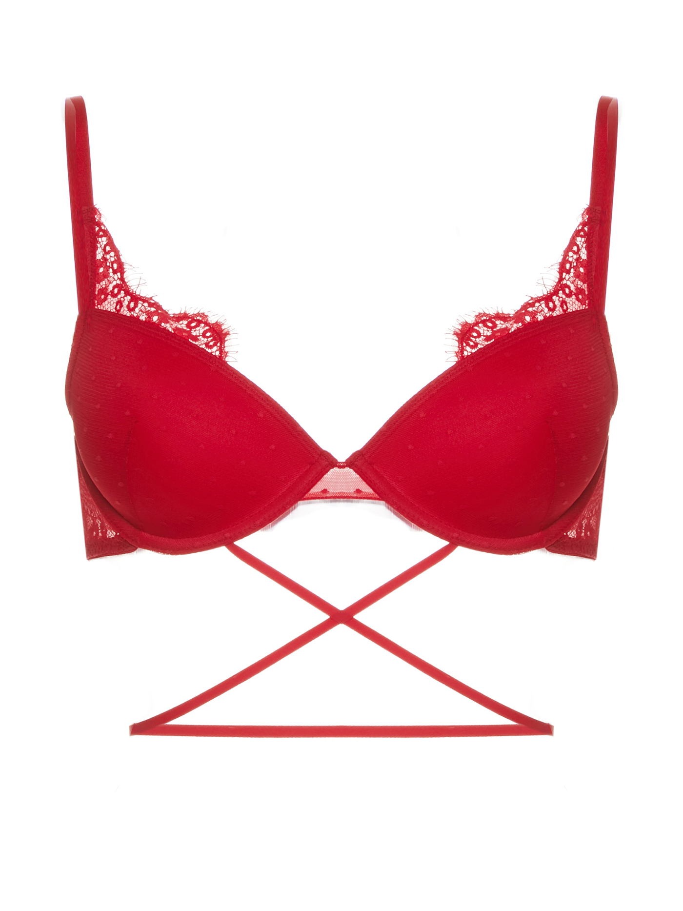 Бюстгальтер push-up Насыщенный красный MOU-12554 | фото 5