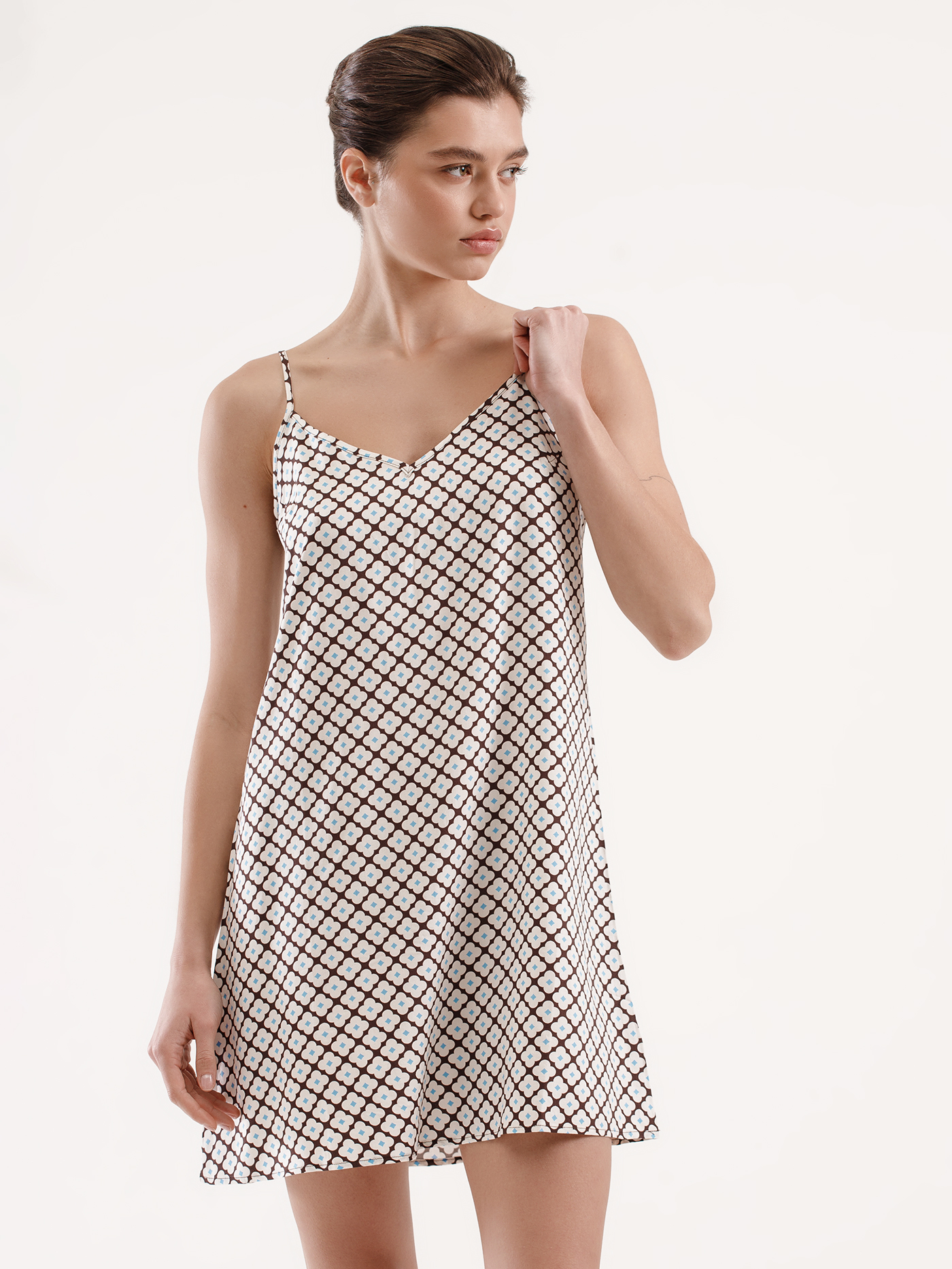 Сорочка короткая Принт геометрия PAR-07 | фото 1