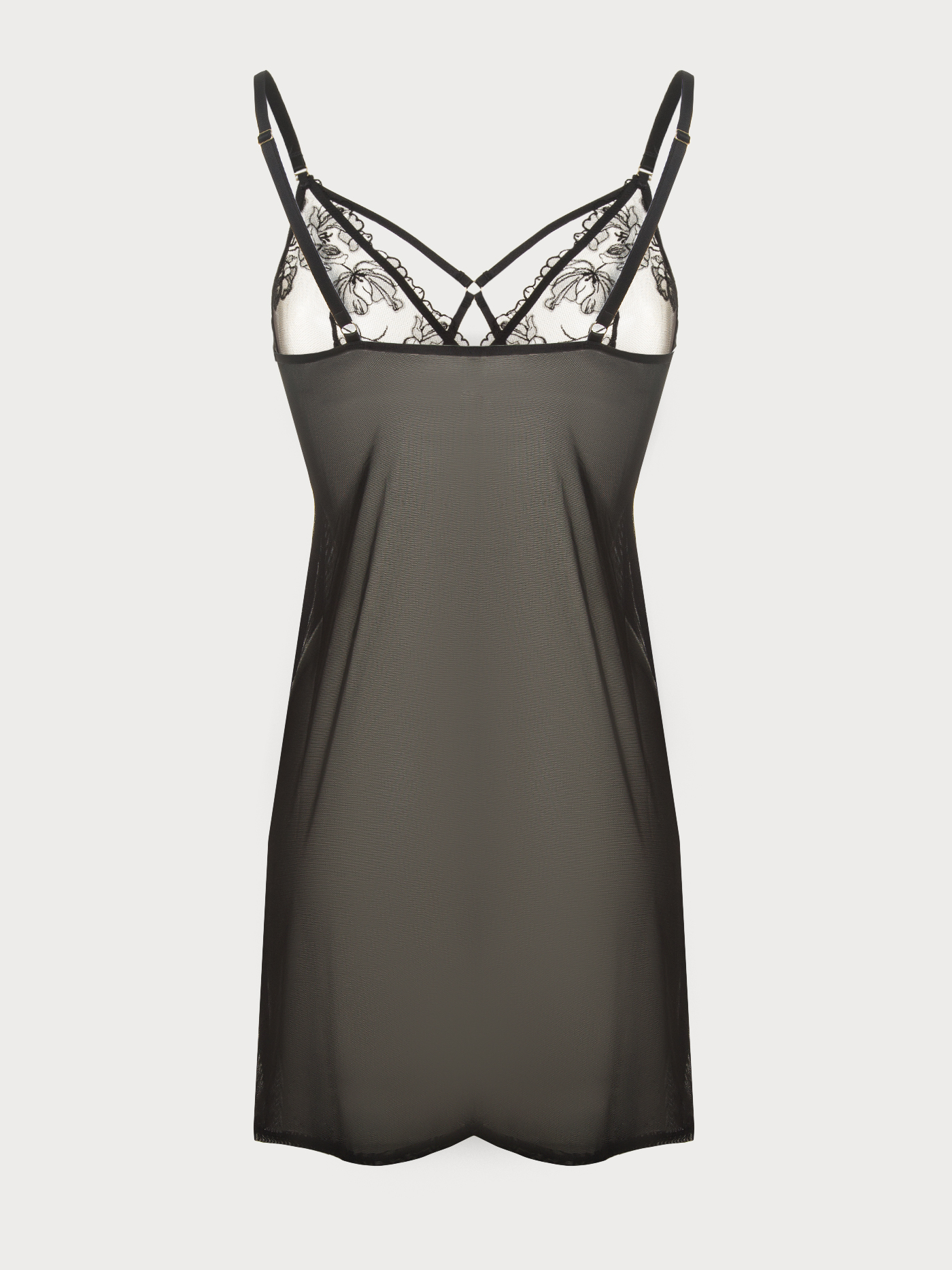 Сорочка на бретелях Черный TR-171125DR | фото 7