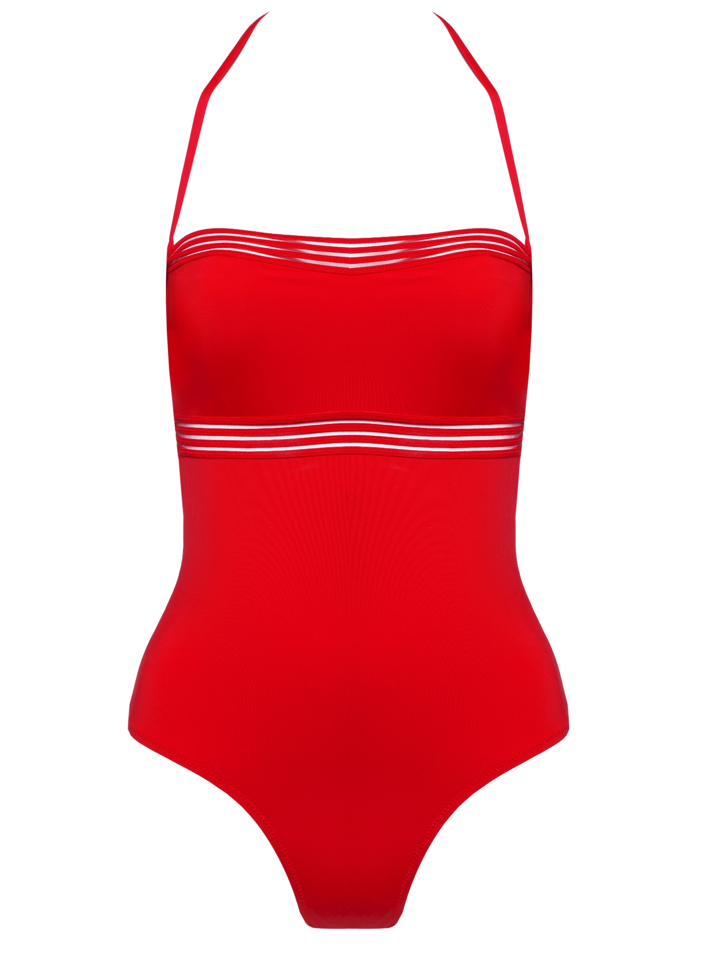 Купальник слитный бандо Яркий красный CAM-12340 | фото 3