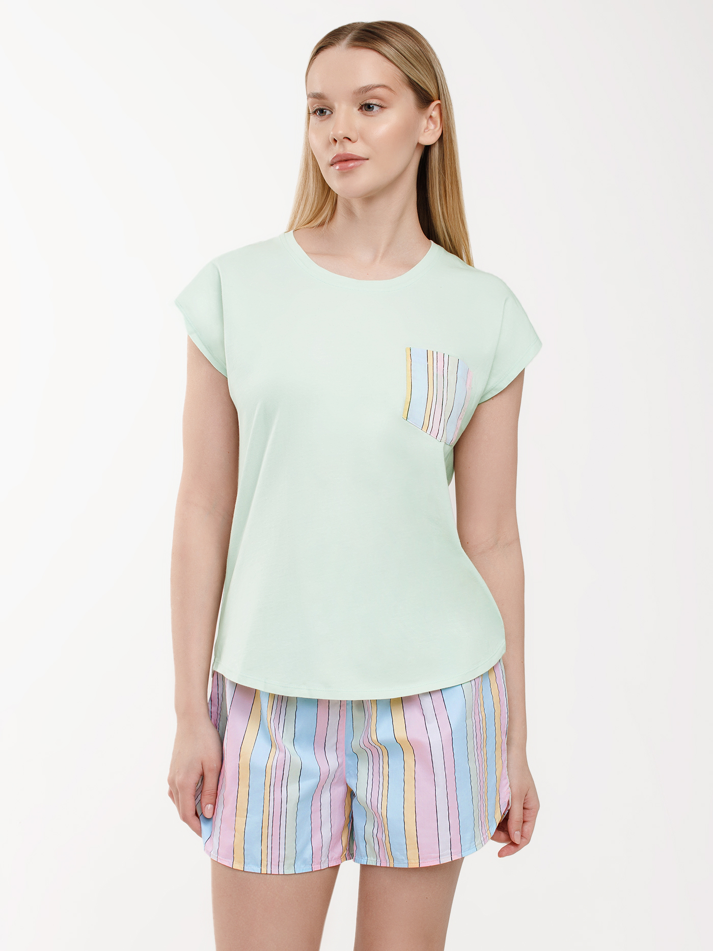 Шорты Принт полоска J0209SH | фото 2