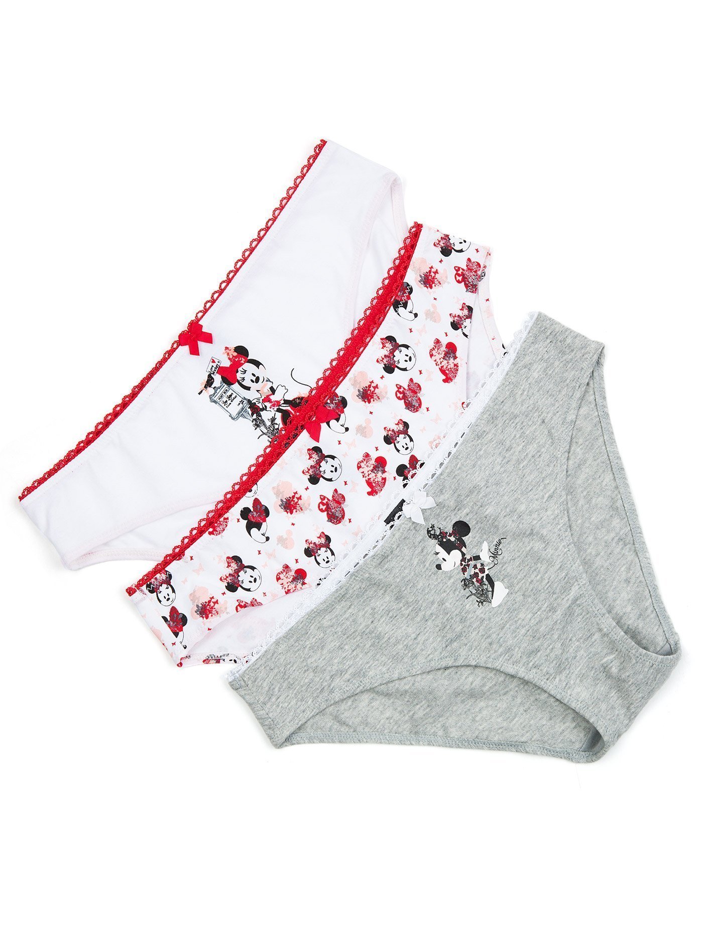 Трусы слип набор 3 шт. Принт Минни (серый) DE3717BK | фото 3