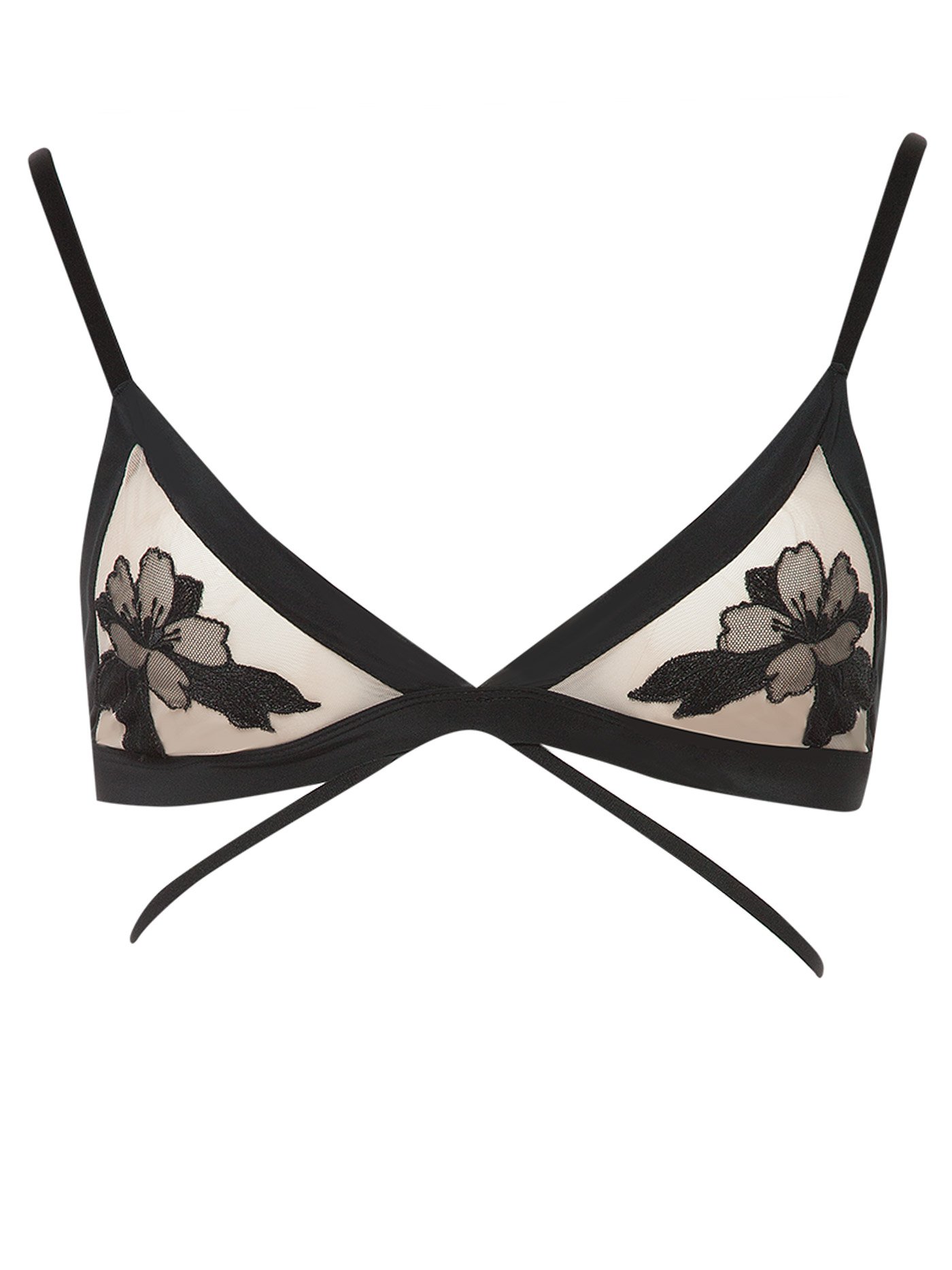Бюстгальтер мягкий треугольник Черный с бежевым 2223F1416_1 | фото 3