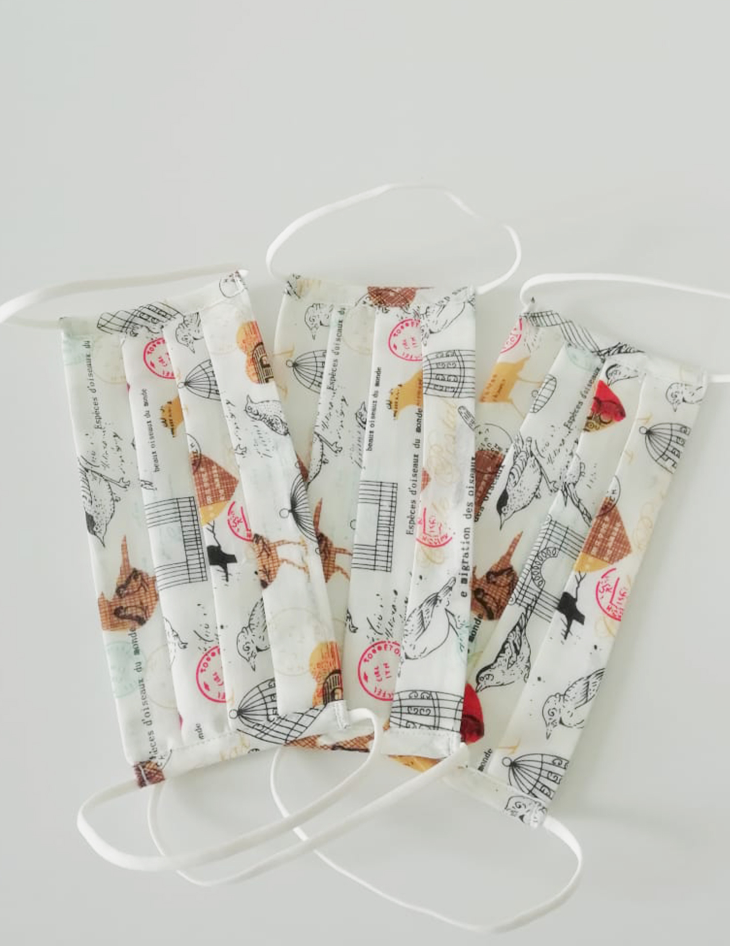 Маска защитная набор 3 шт. Принт айвори 2791F9302_N3 | фото 1