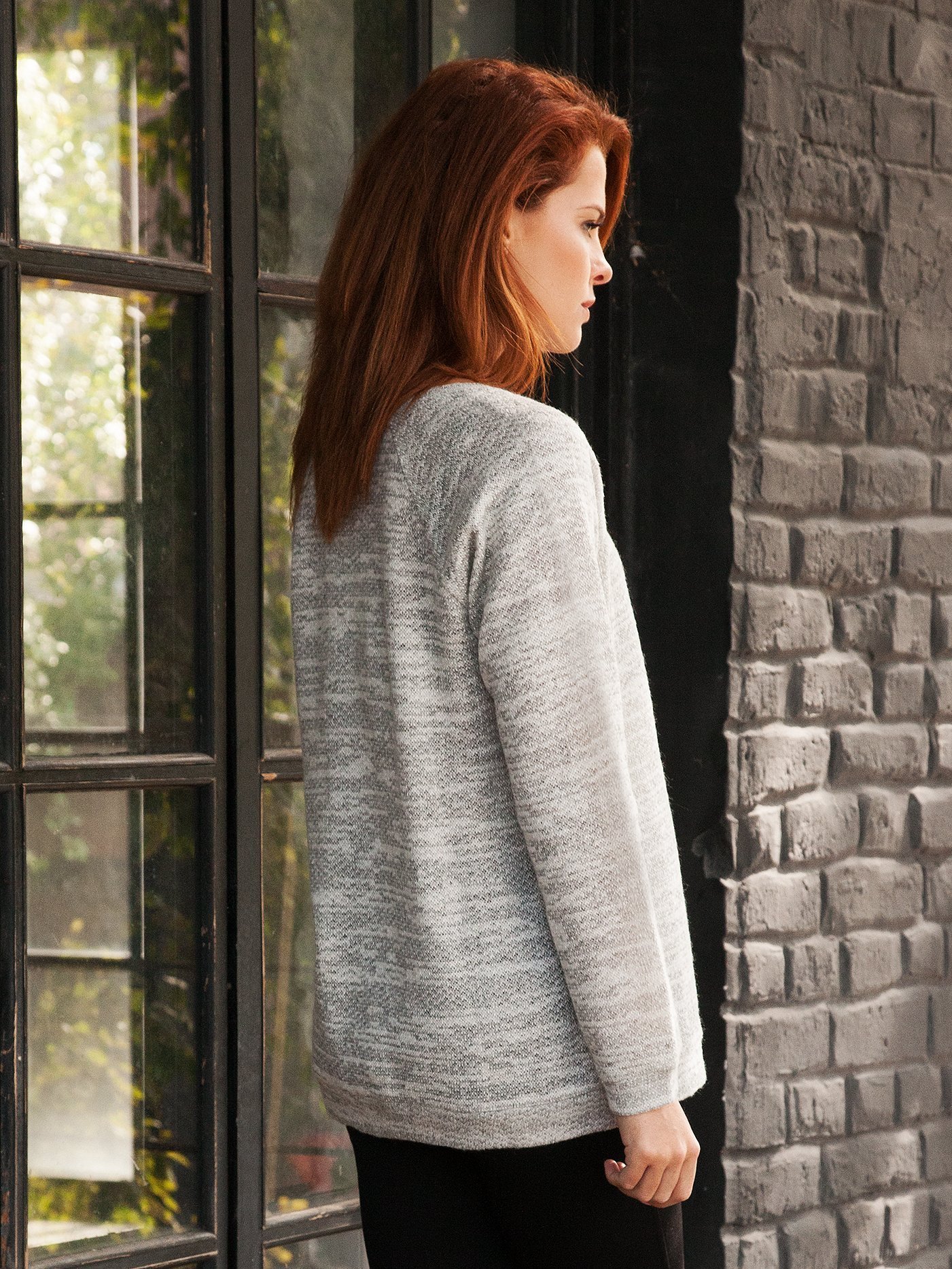 Джемпер Серый меланж BST-01 | фото 2