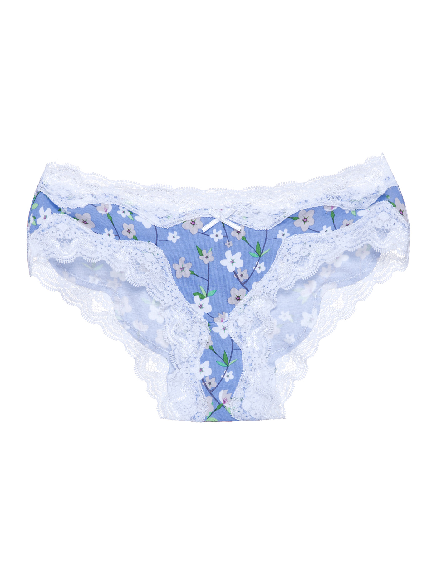 Трусы слип Принт голубой D001-1 | фото 3