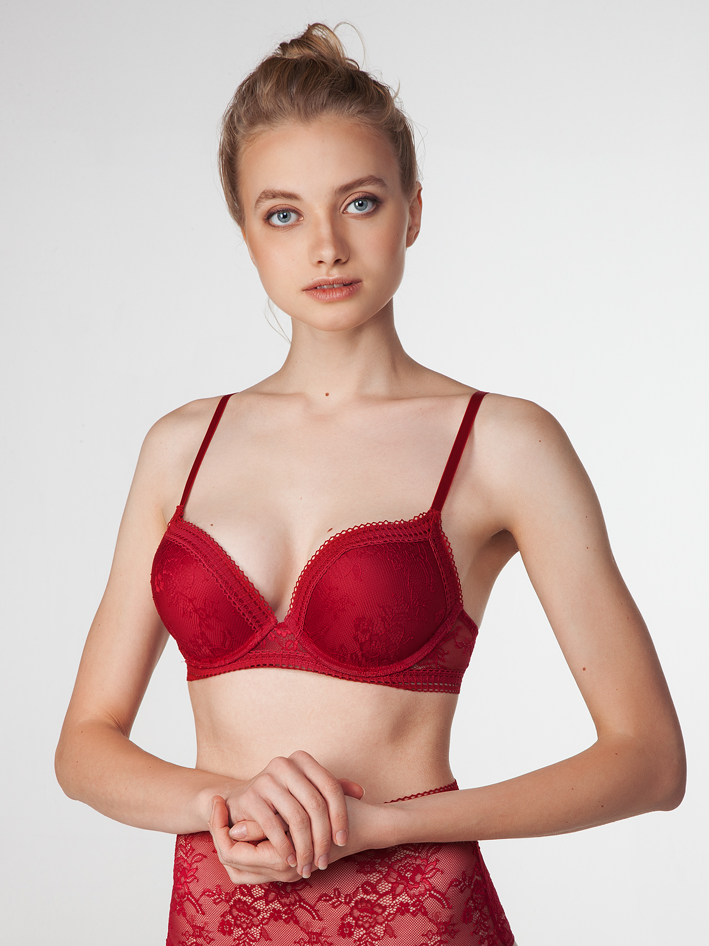 Бюстгальтер double push-up Насыщенный красный DE4458PUA | фото 1