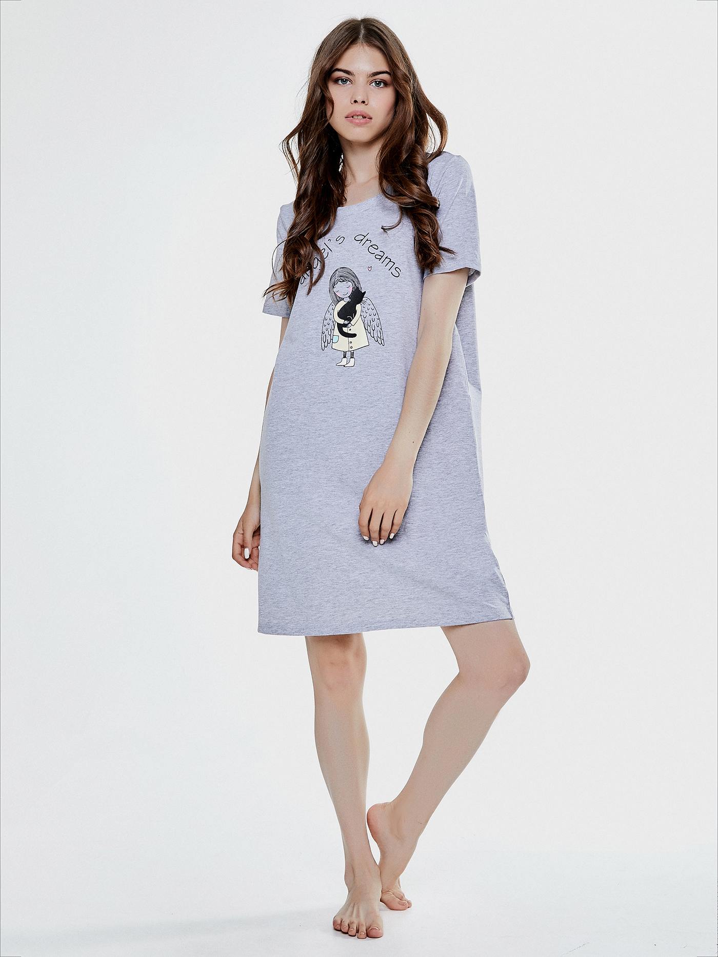 Платье Серый с желтым BEL-5 | фото 1