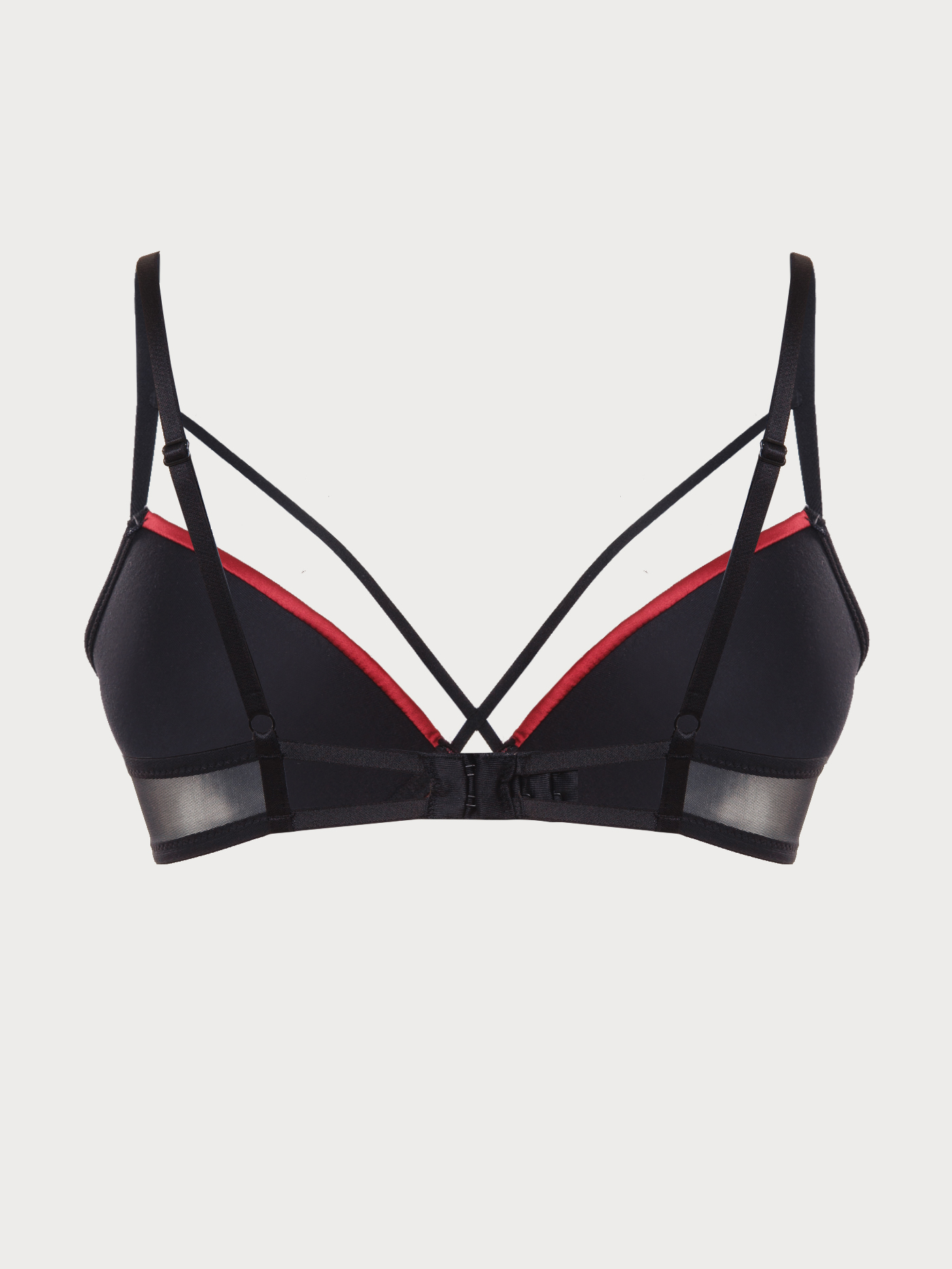 Бюстгальтер push-up Черный с бордовым 2840F1138_2 | фото 6