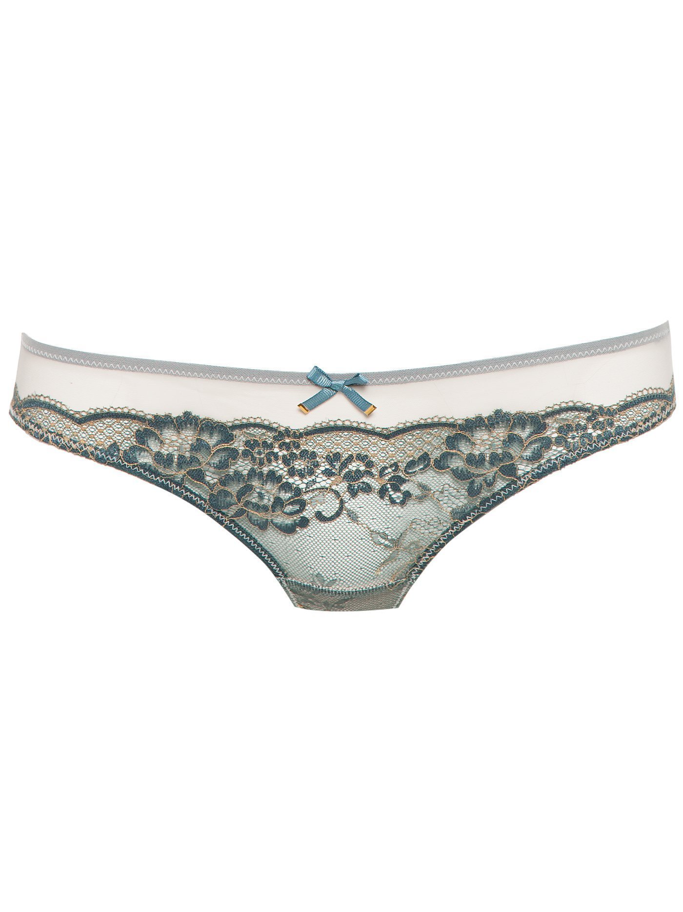 Трусы слип Бежевый с зеленым DE3690BK | фото 3