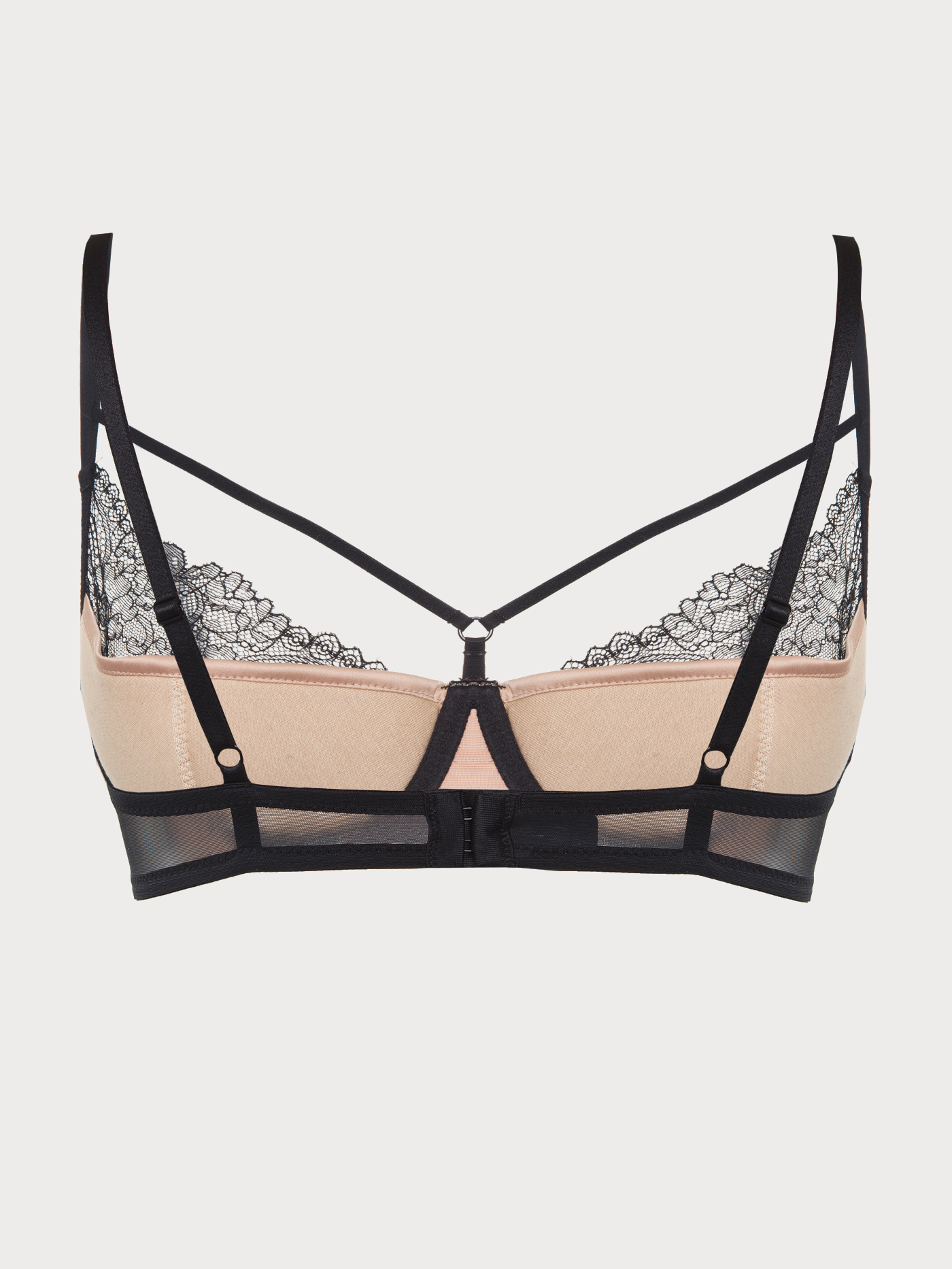 Бюстгальтер moon-half Черный с бежевым 2840F1451 | фото 4